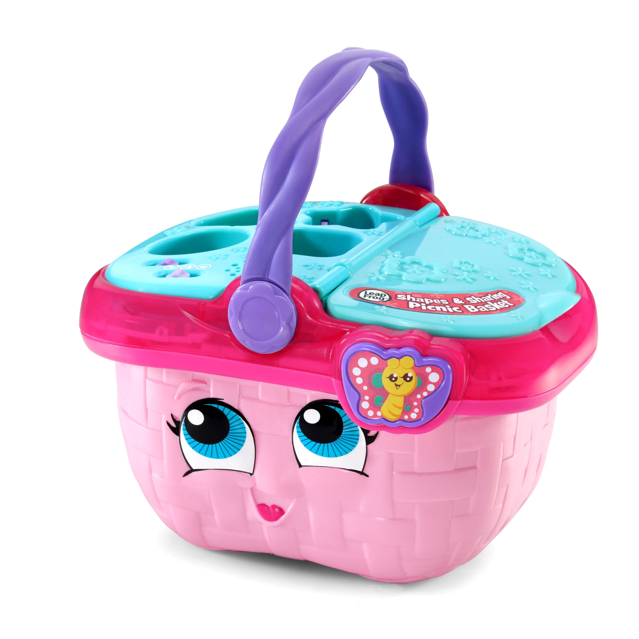 LeapFrog Shapes & Sharing Picnic Basket Interactive Learning Toy (Multi-Color, 15-Piece Set) 8ca1m