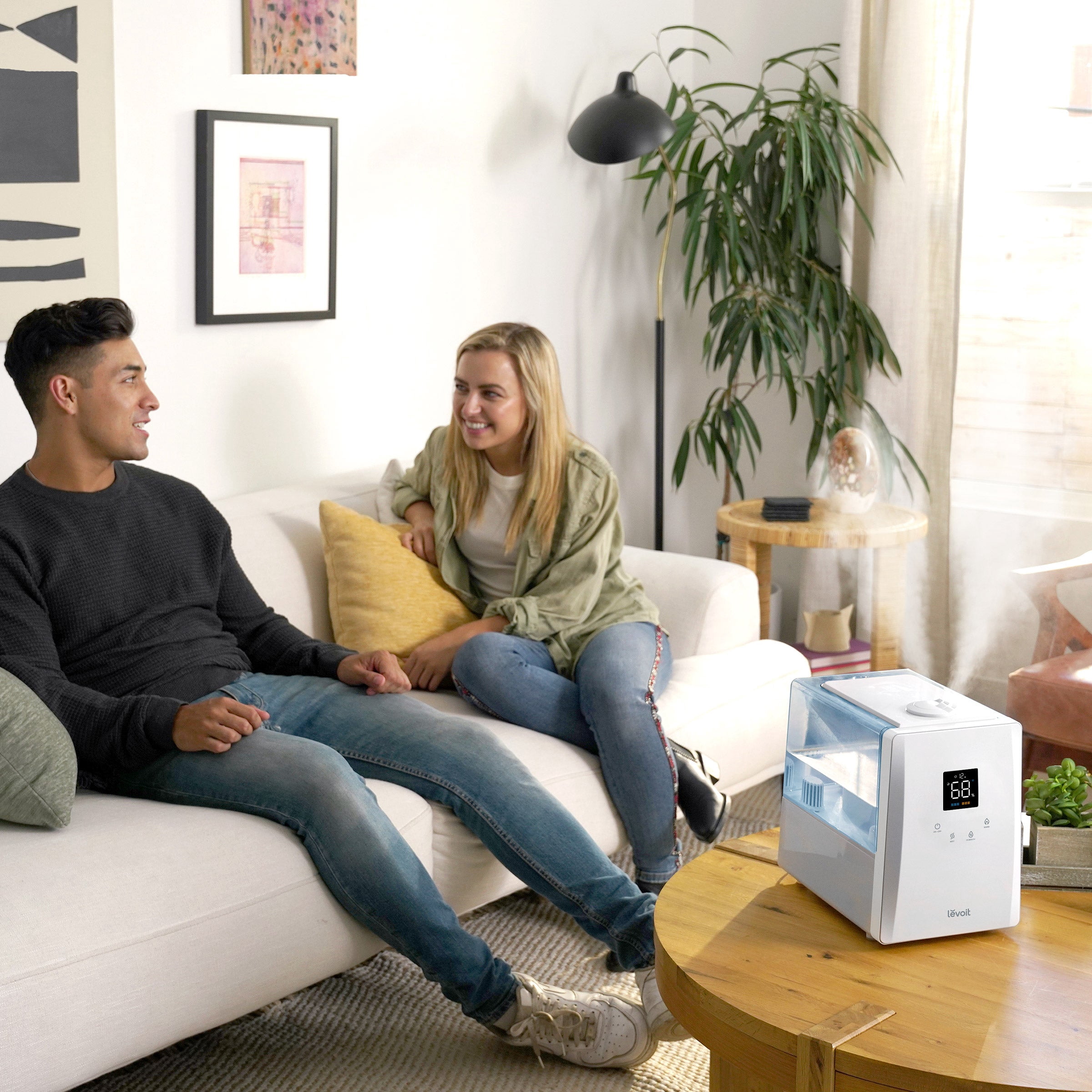 Levoit Smart Hybrid Ultrasonic Warm and Cool Mist Humidifier (White, 1.58 gal) rva42