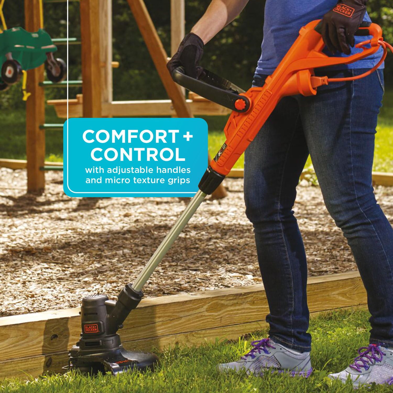 BLACK+DECKER ST8600 5-Amp Corded Electric String Trimmer (Black, 13 in) nyigt