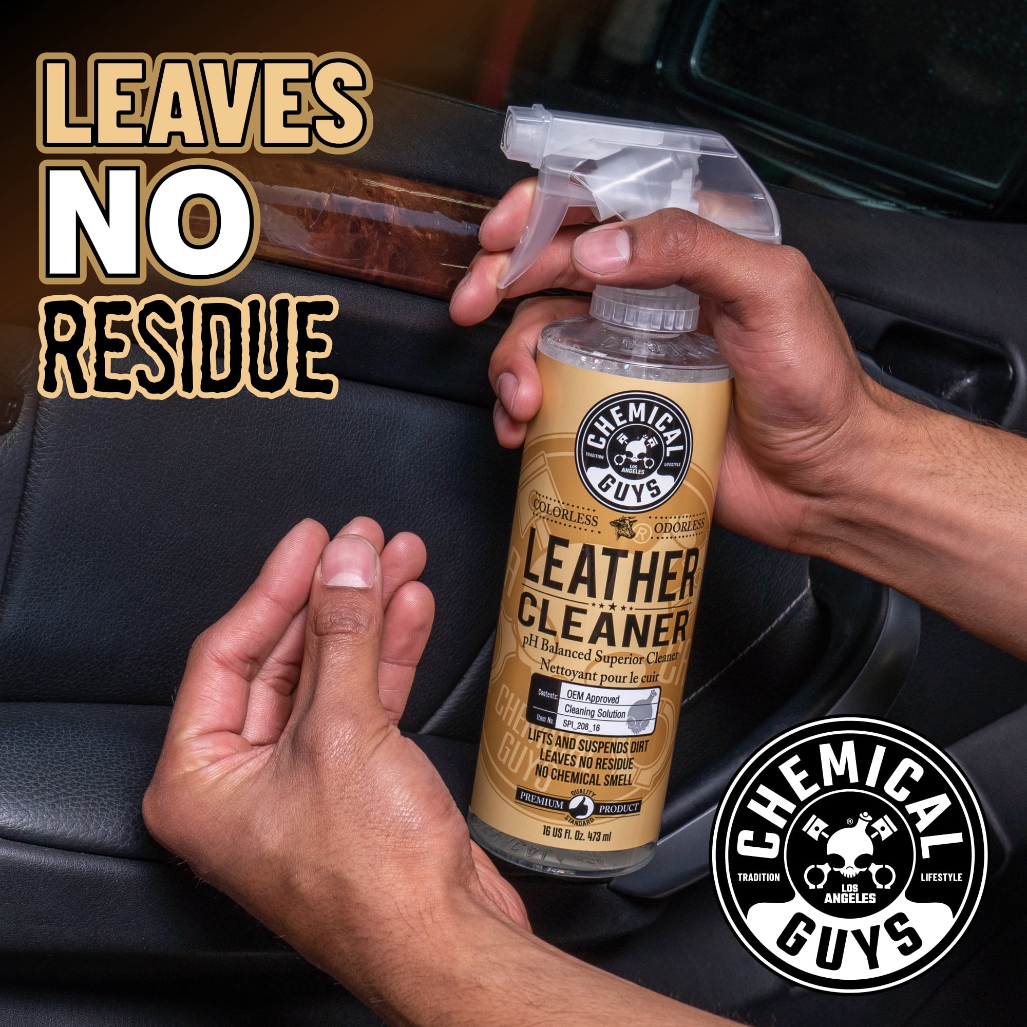 Chemical Guys Leather Care Essentials Kit (6-Piece Set, 20 fl oz) qa3yp