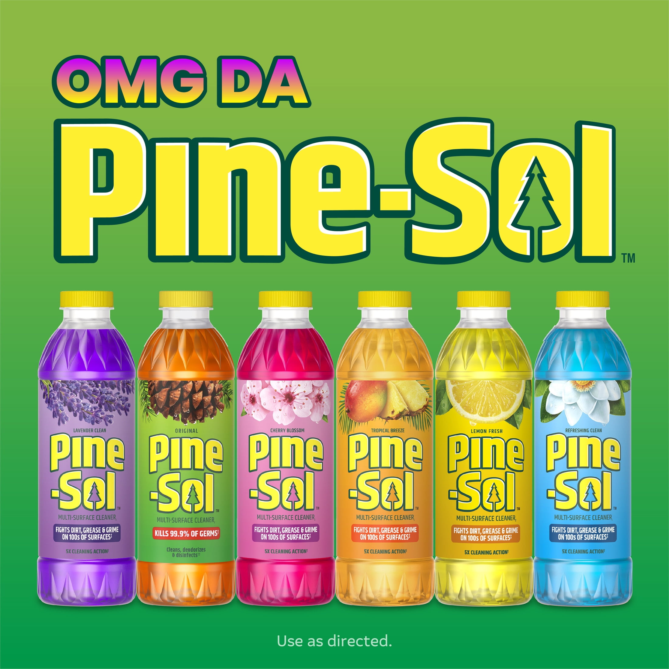 Pine-Sol Multi-Surface Cleaner, Original Scent, Heavy-Duty Household Disinfectant (14 fl oz) wo43y