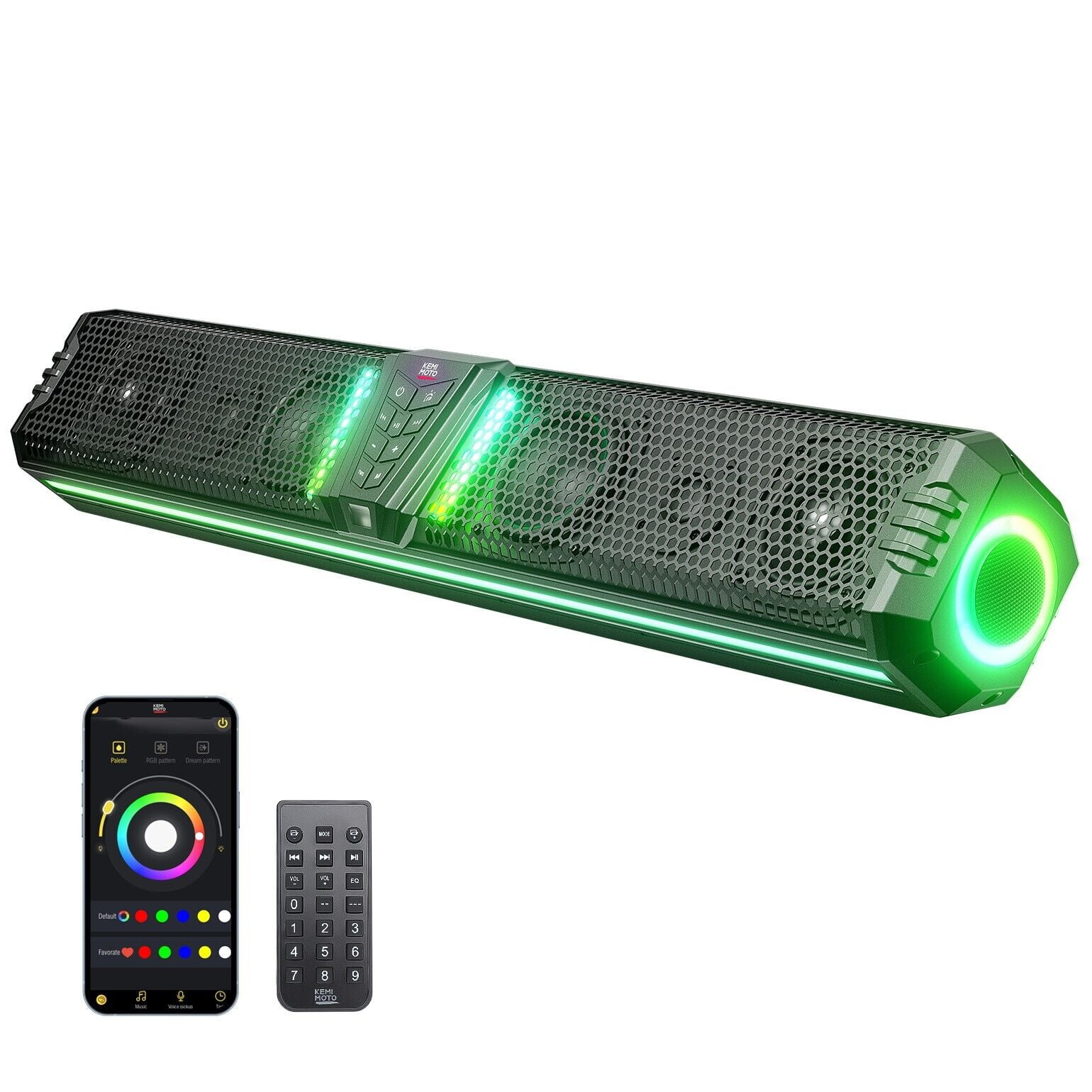 KEMIMOTO Midnight 80 32 in RGB UTV Sound Bar with Deep Bass and IP66 Weatherproof Rating (Blue, 32 in) c4cdi