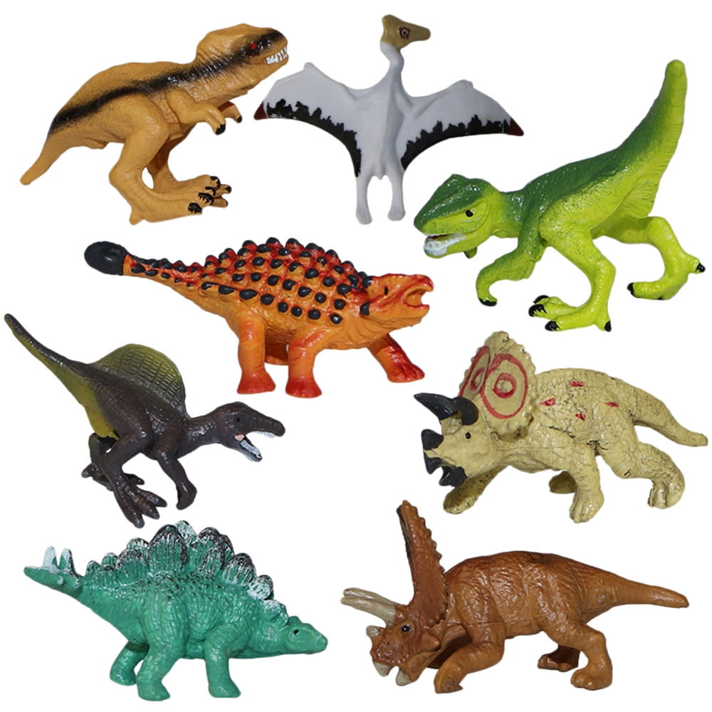 Elainilye Dinosaur Toy Figures Set, Educational Interactive Prehistoric Animal Models (8 Pack) 7fwal
