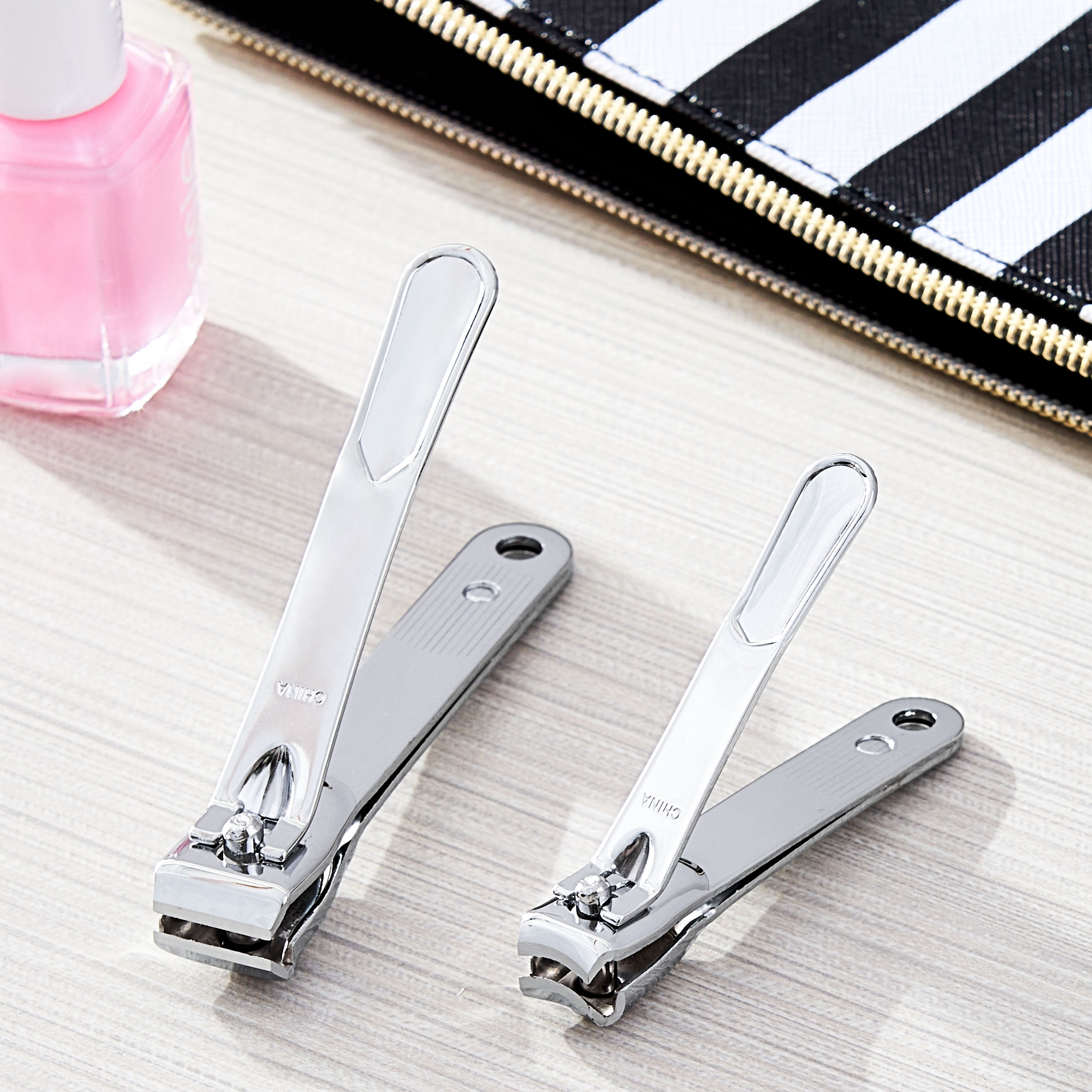 Equate Metal Nail Clipper Set with Catcher, Precision Grooming Tools (Silver, 2 Pieces) vjigf