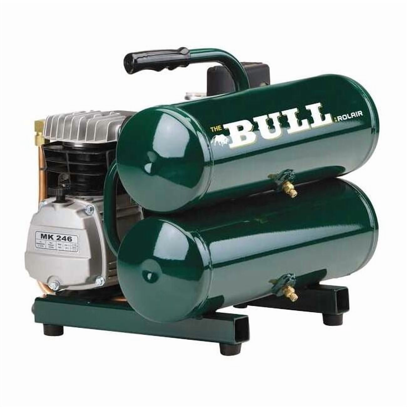 Rolair Air Compressor (2 HP, 115V, 135 psi, Green, 21.9 in x 15 in x 17 in) 7ct65