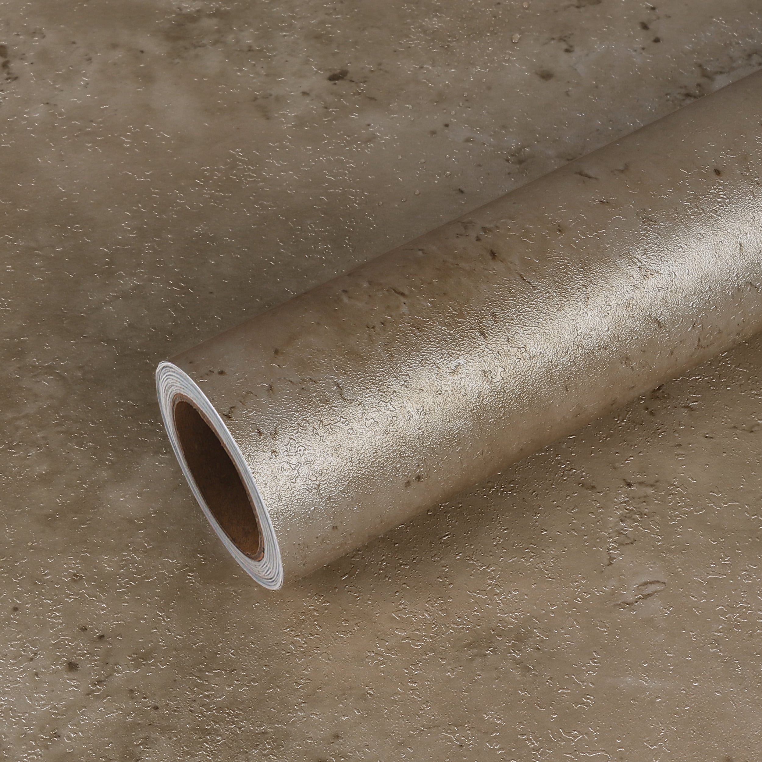 VEELIKE Peel and Stick Wallpaper, Waterproof Industrial Vinyl Contact Paper for Countertop and Furniture (Brown, 15.7 in x 118 in) 6dlni