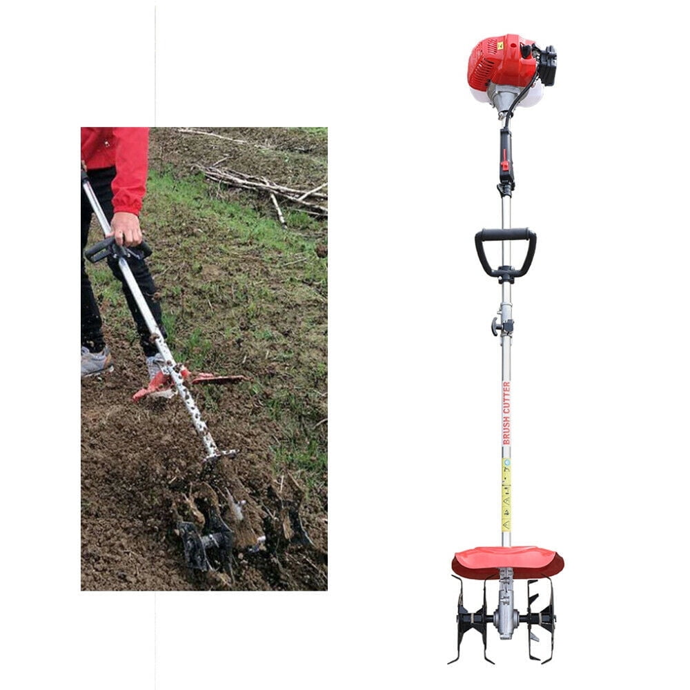 Generic 51.7cc 2-Stroke Gas Powered Mini Tiller Cultivator for Garden and Farm (9 in Width) 802l9