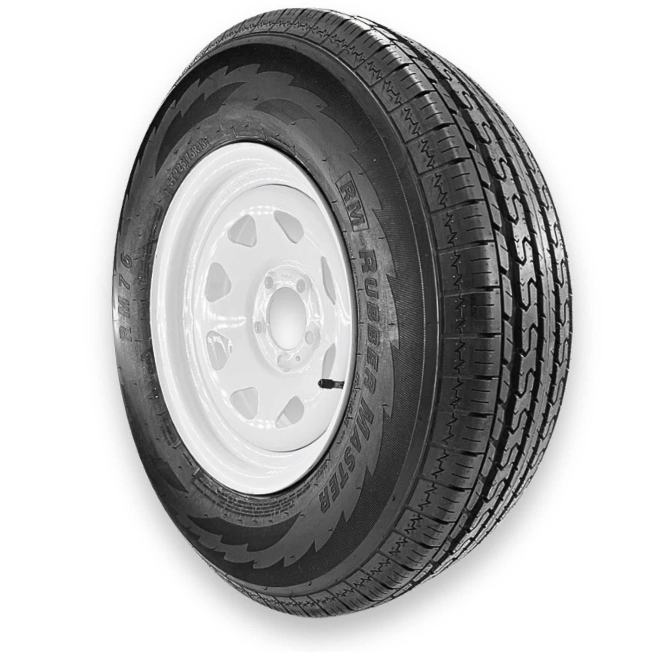 RubberMaster ST225/75R15 Highway Rib Tire and 8-Spoke Wheel Assembly (10 Ply, 5 on 4.5 in) 65wxf