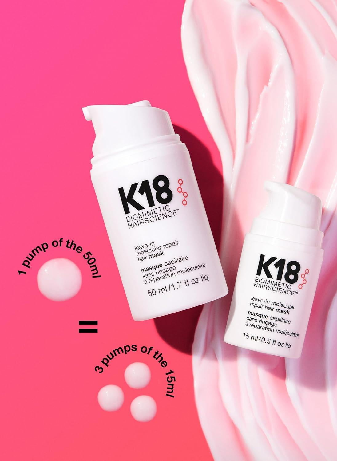 K18 Leave-In Molecular Repair Hair Mask (0.5 oz) 96nmc