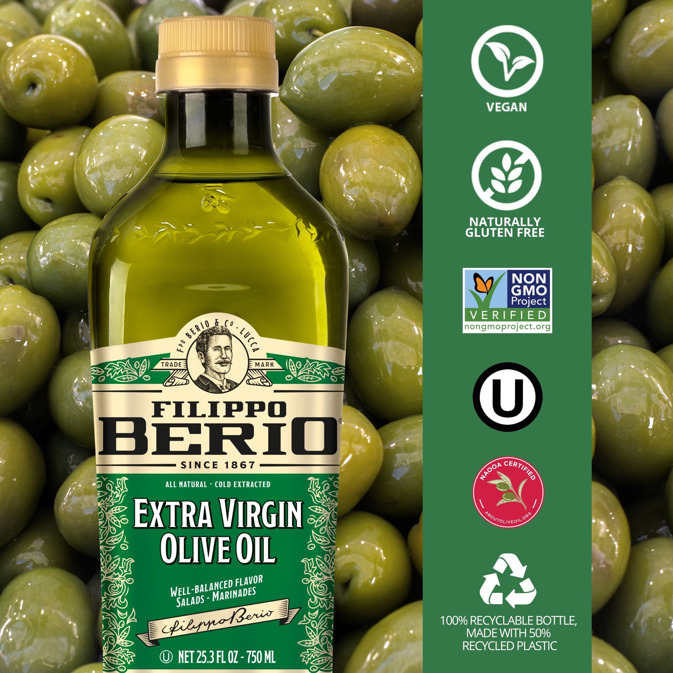 Filippo Berio Extra Virgin Olive Oil (25.3 fl oz) fem0k
