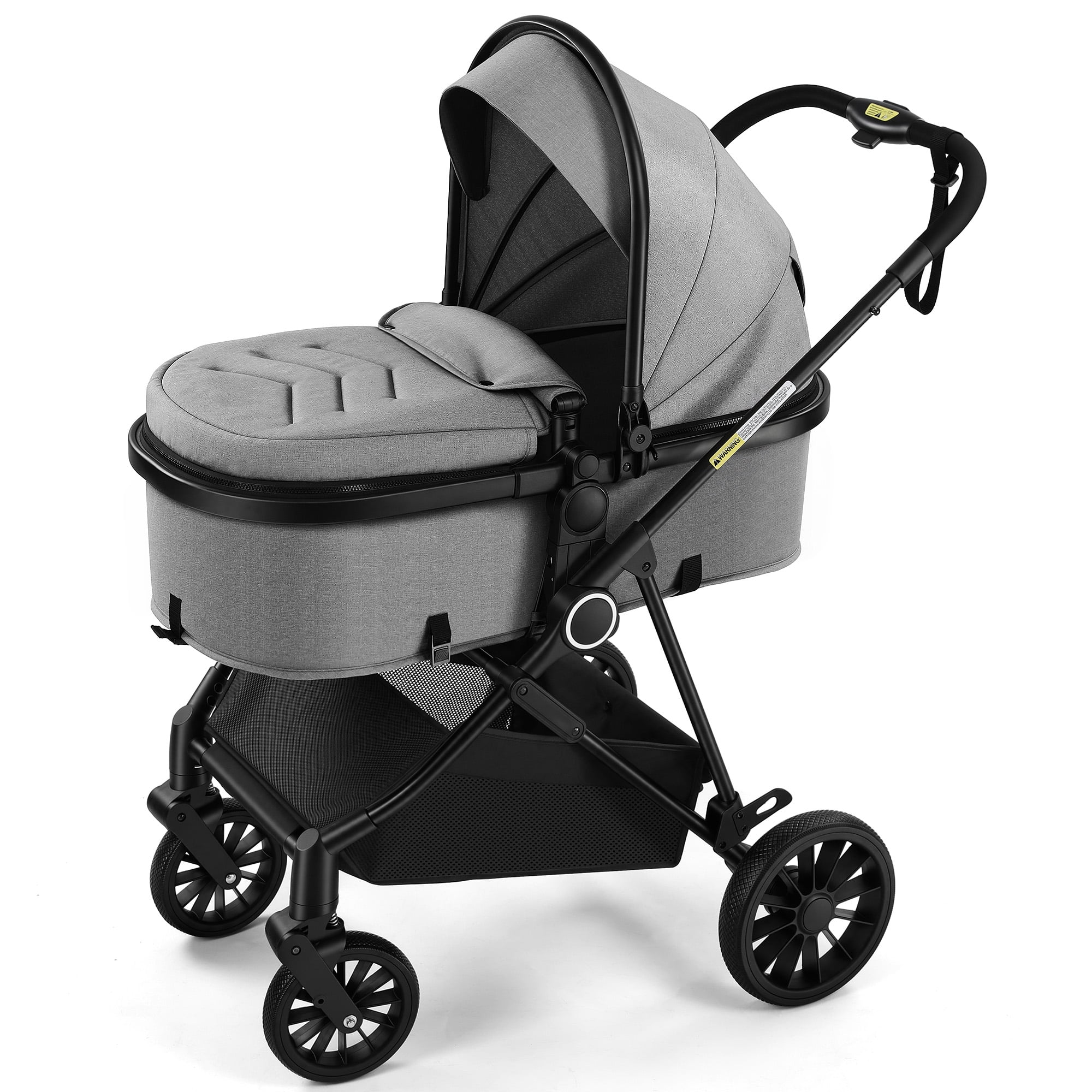 Vomeast Foldable Lightweight Travel Stroller with Reversible Seat and 5-Point Harness (Grey, 33 lb Capacity) 1lvg6