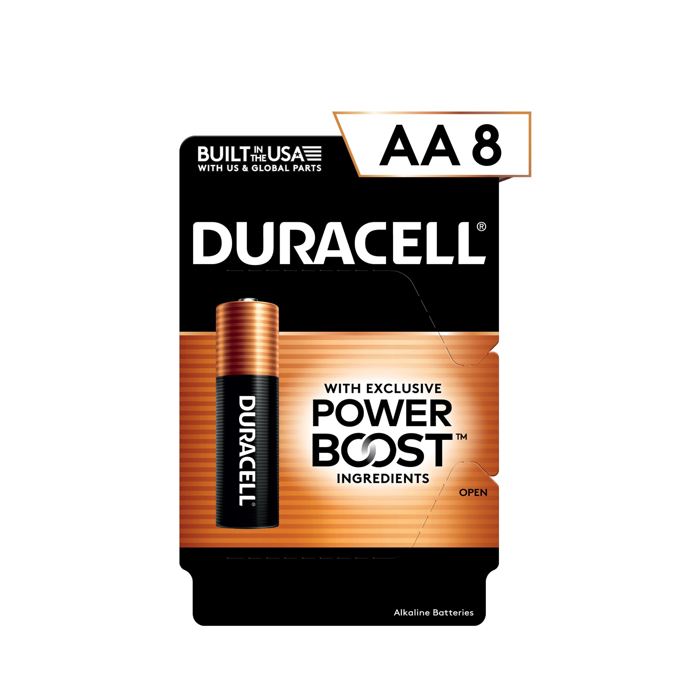 Duracell Coppertop AA Alkaline Batteries (Copper, 8 Pack) c6p1e