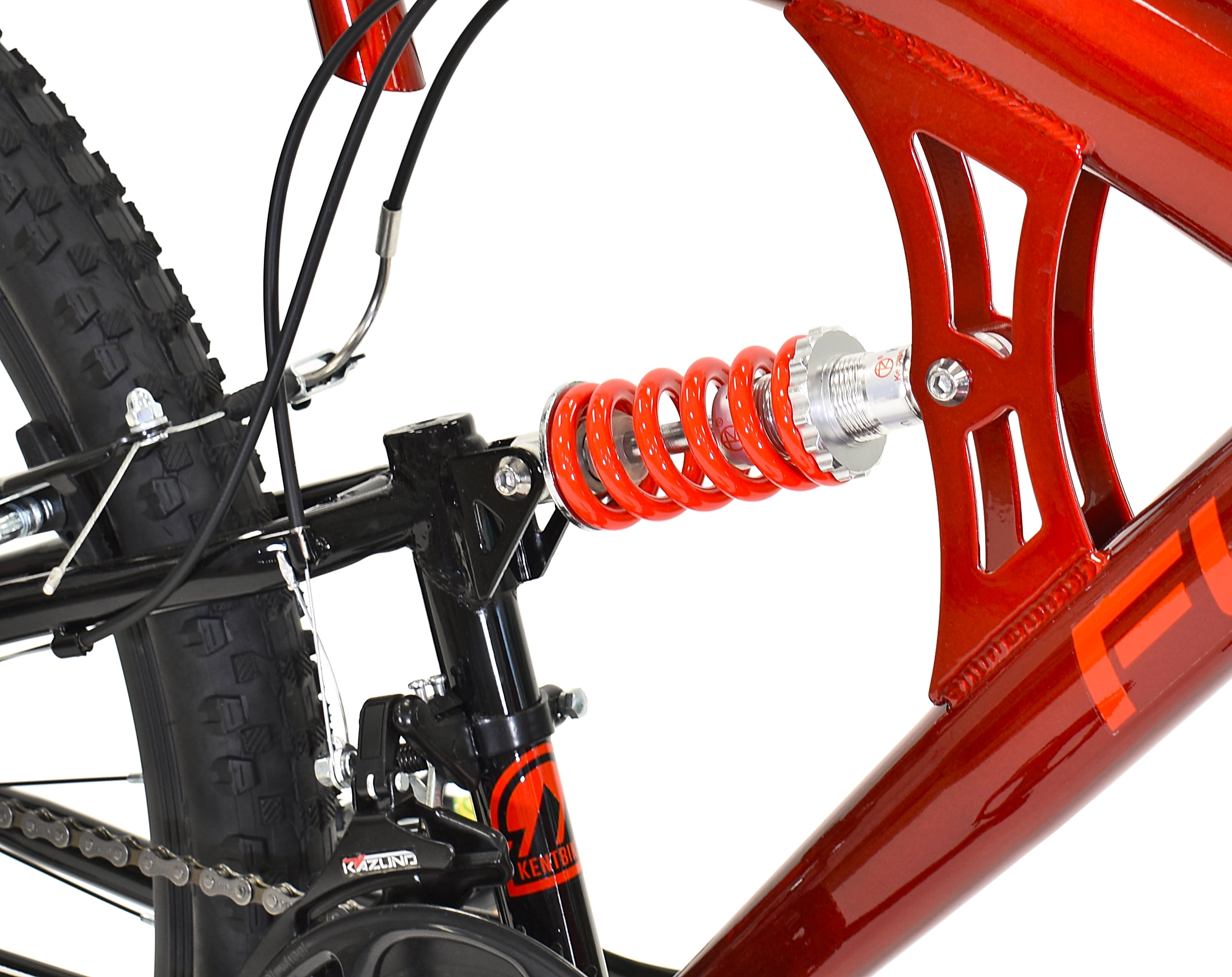 Kent Flexor Men's Dual Suspension Mountain Bike, All-Terrain Trail Riding (Red, 29 in) t8c8k