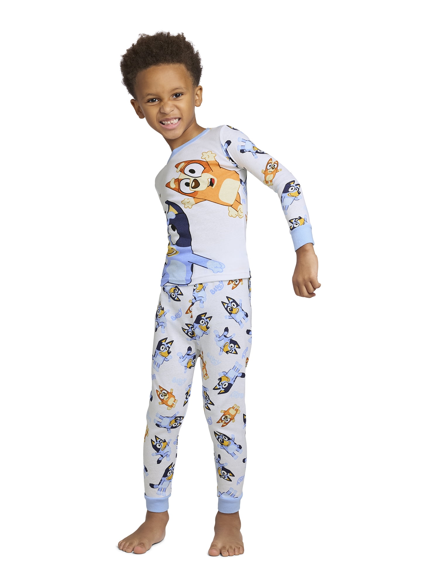 Bluey Toddler Long Sleeve Shirt and Pants Pajama Set (Blue, 2T) orkff