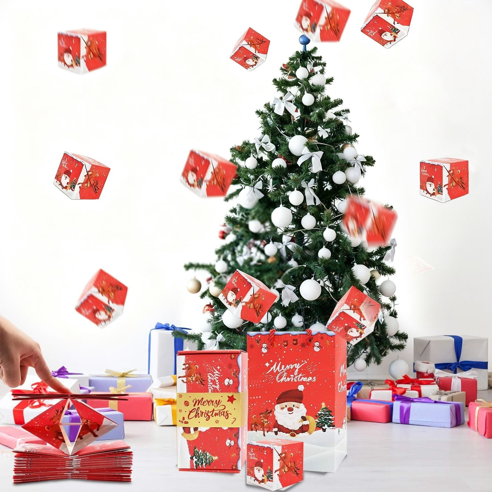 Boovnll DIY Explosion Gift Box with Bouncing Envelopes for Birthdays and Holidays (6 Bounces) qoti6