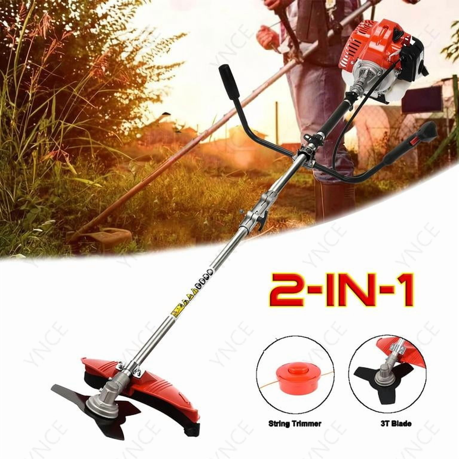 YNCE 52cc Gas Powered String Trimmer and Brush Cutter 3-in-1 Lawn Edger (Red, 52cc Engine) 978zh