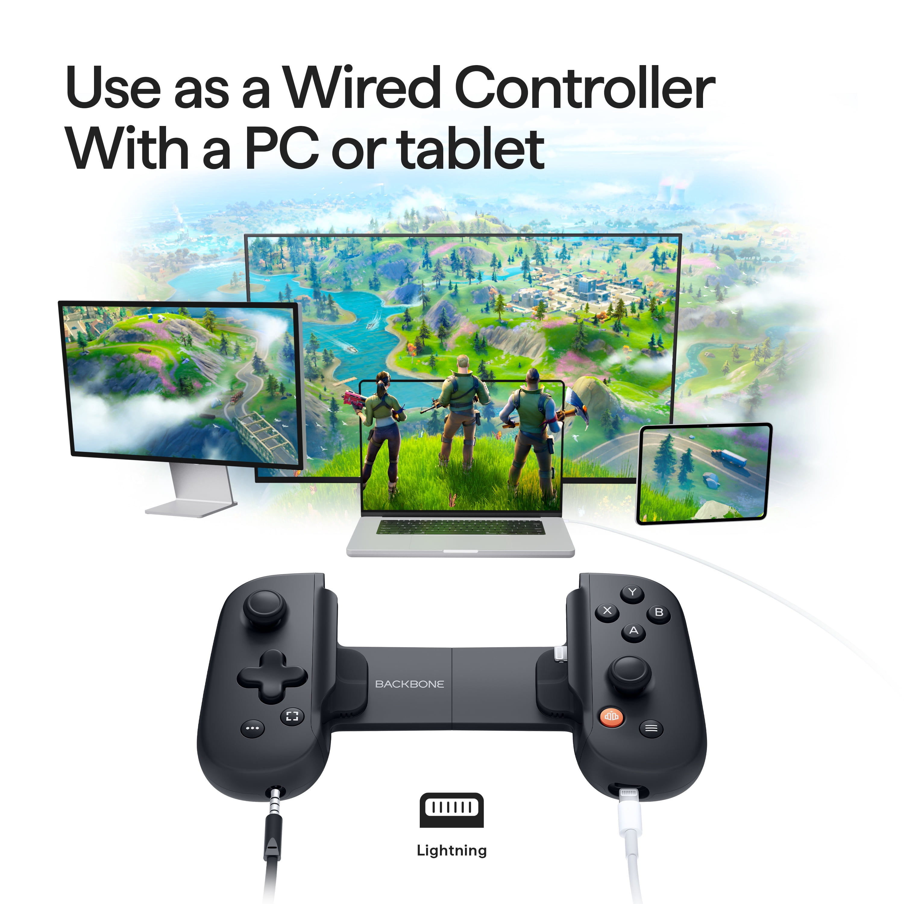 Backbone One Mobile Gaming Controller for iPhone (2nd Generation, Lightning Connector, Black) 4b5km