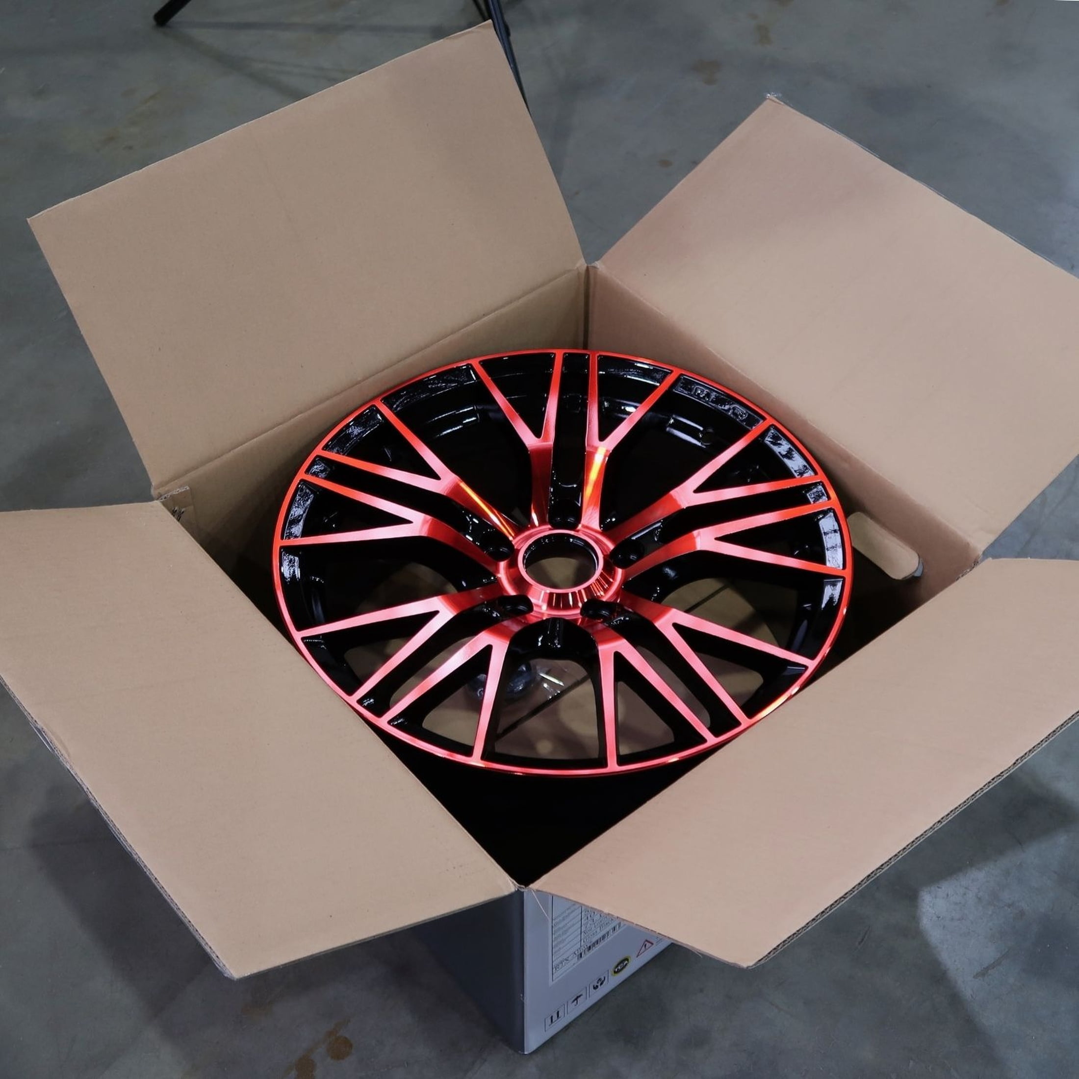 NextSet Wheels Alloy Wheel Rim (Black Machined Red, 18 in) t5f1l