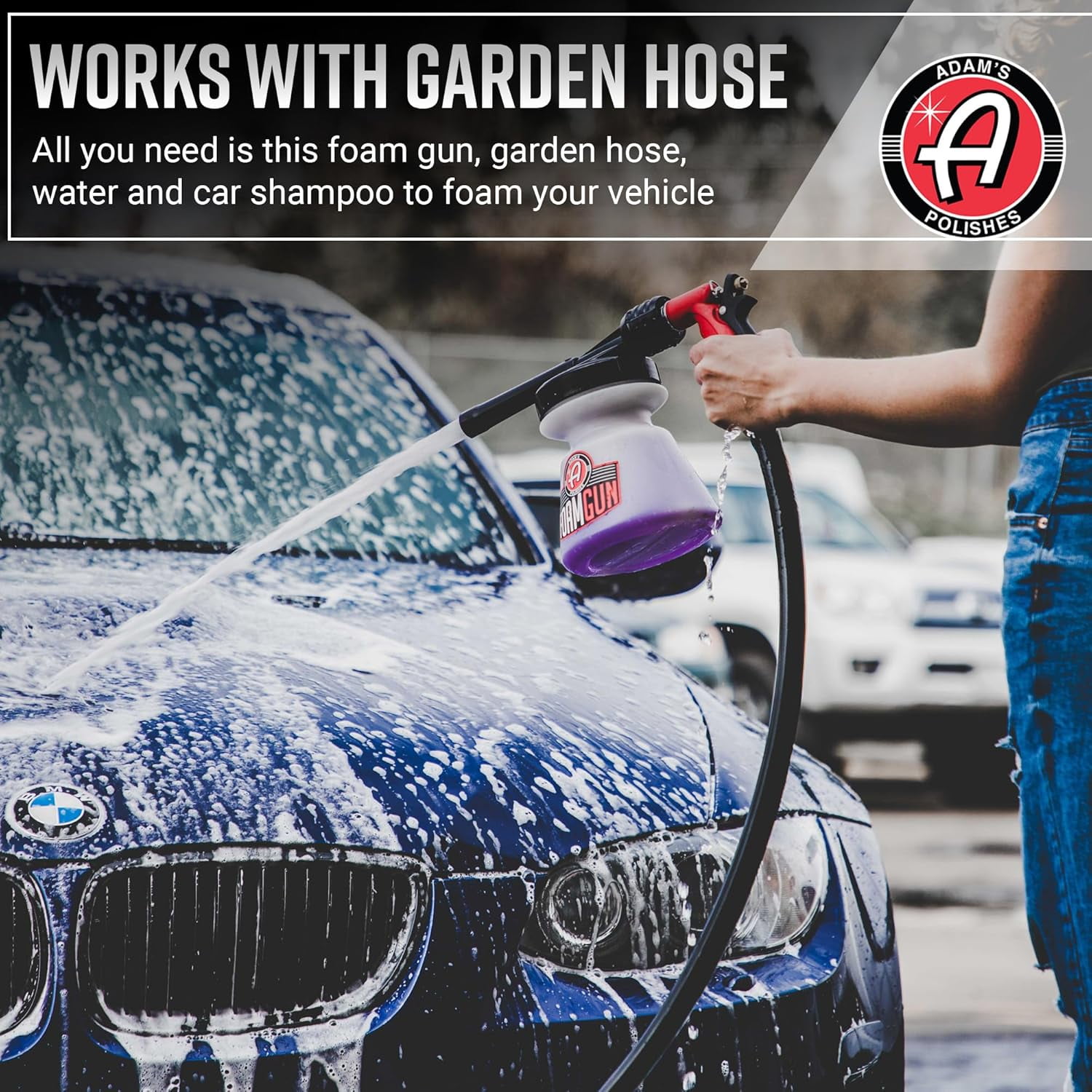 Adam's Polishes Standard Foam Gun Car Wash Sprayer (White, 32 oz) lrkkm