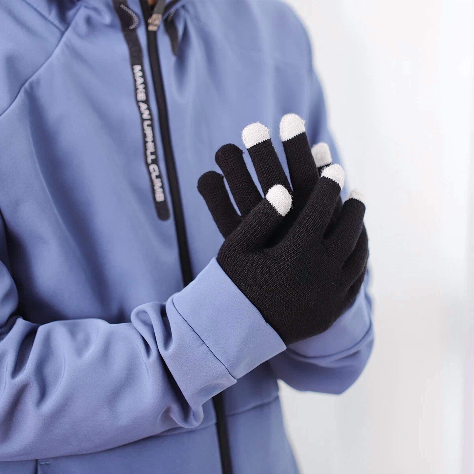 Knack Electric Heated Gloves Touchscreen Winter Warm Windproof Gear (2 Pair Pack, One Size) ogumb