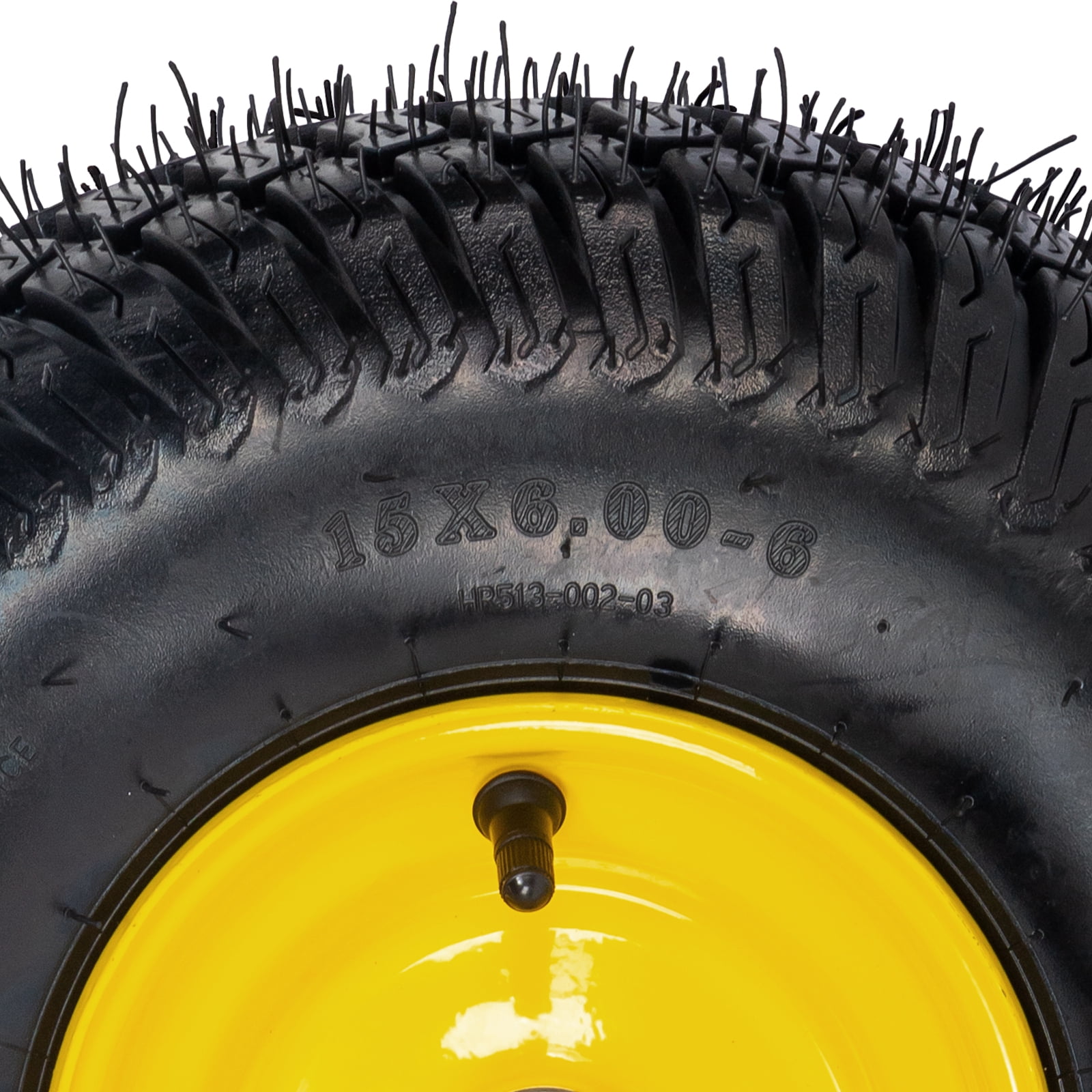 Ktaxon 15x6.00-6 Riding Lawn Mower Front Tire and Wheel Assembly (Black, 2 Pack) gmxmf