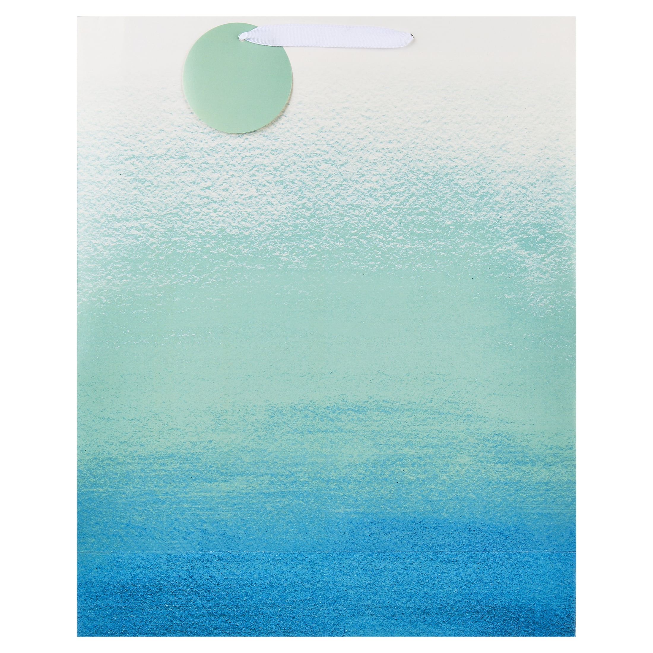 Way To Celebrate Jumbo Paper Gift Bag, Ombre Design with Ribbon Handles (Blue and White, 14.5 in x 5 in x 18 in) us7vd