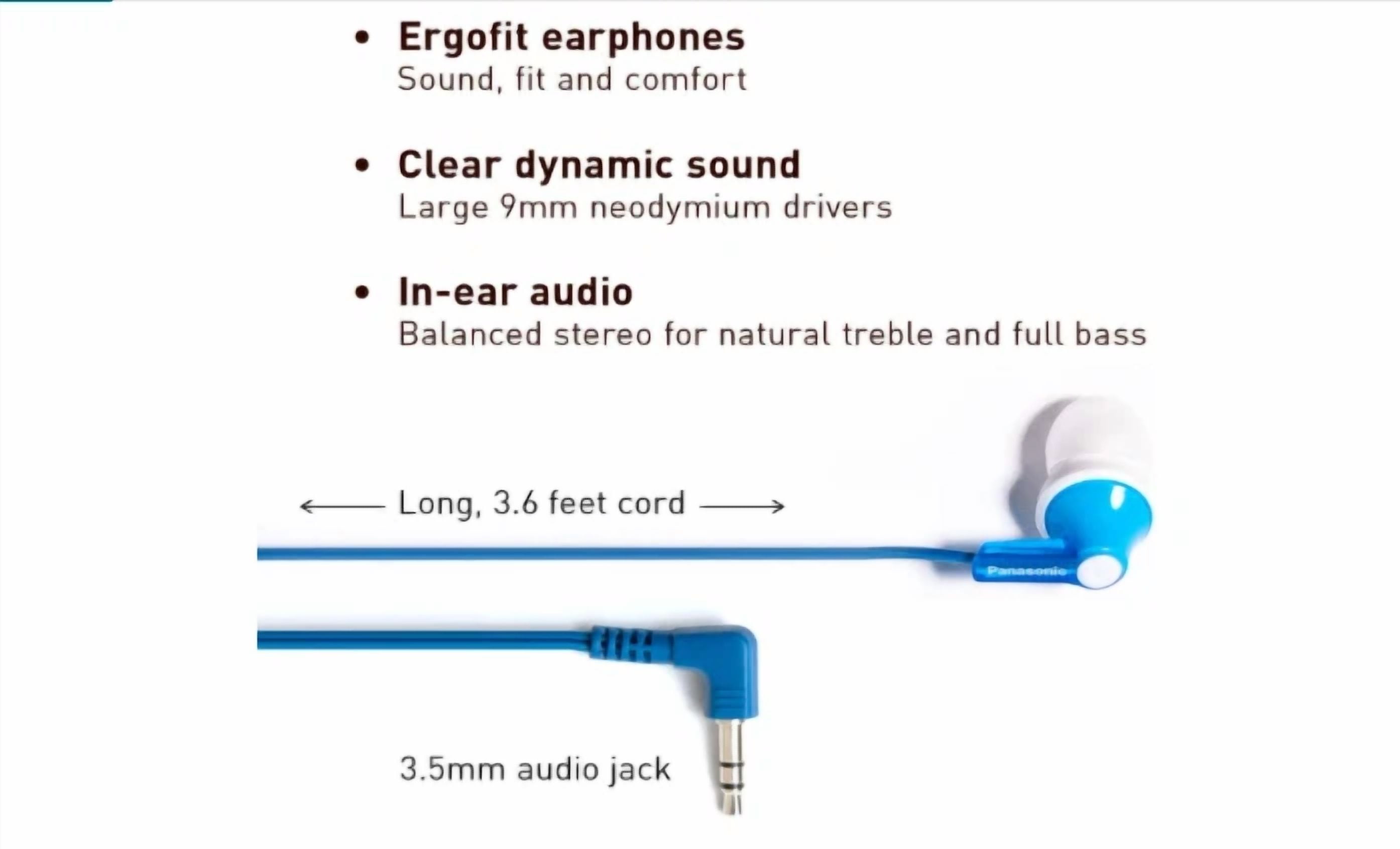 Rhea Ergofit Wired Earbuds In-Ear Headphones with Dynamic Sound (Clear, 1 Pack) dxw5o