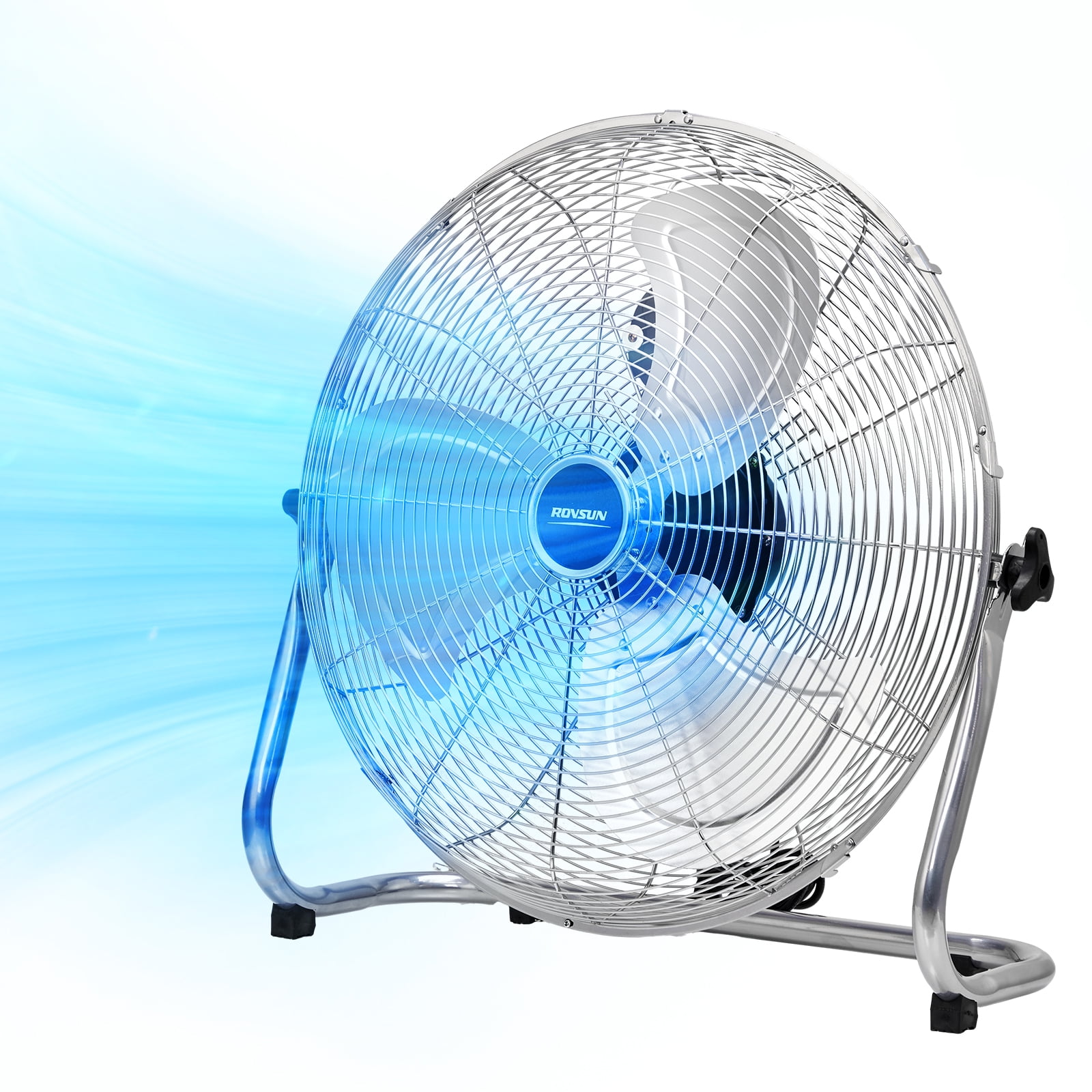 VINGLI High Velocity Floor Fan, Heavy Duty Industrial Metal Box Fan with Adjustable Tilt (Black, 12 in) 4j2xq