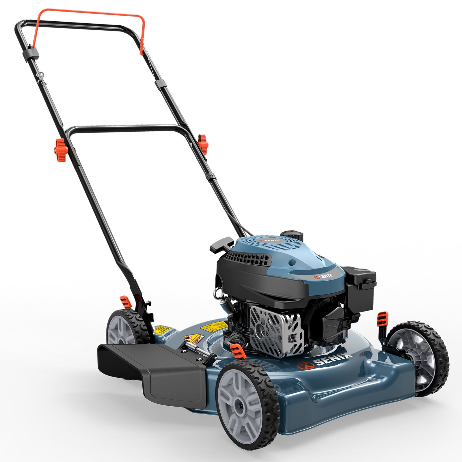 SENIX 20-Inch Gas Lawn Mower, 144cc 4-Stroke Engine Push Mower with Steel Deck (Blue, 20 in) i0r5y