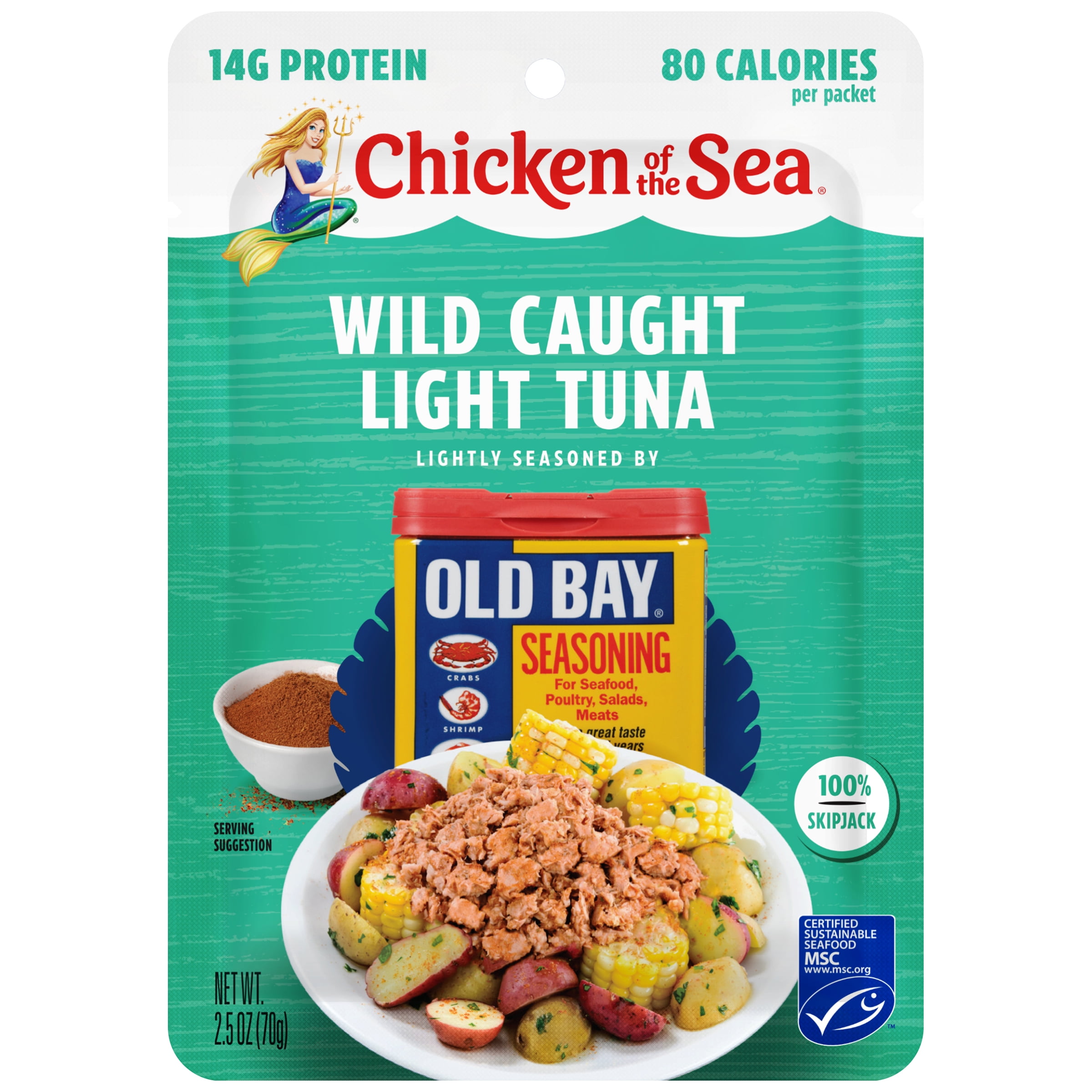 Chicken of the Sea Wild Caught Light Tuna with OLD BAY Seasoning (2.5 oz) 3yzqw