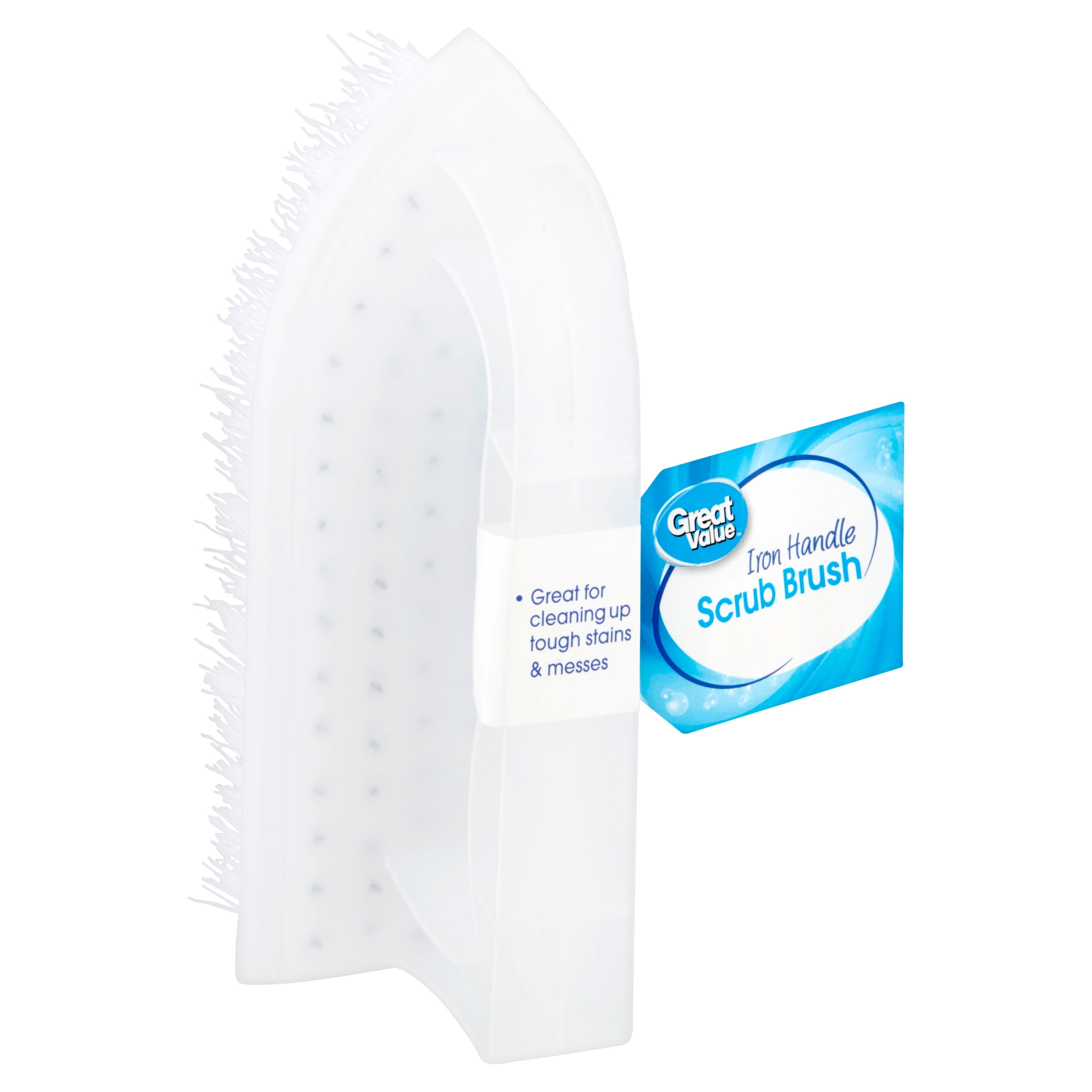 Great Value Iron Handle Multi-Purpose Cleaning Scrub Brush (White, 1 Count) vpdk3