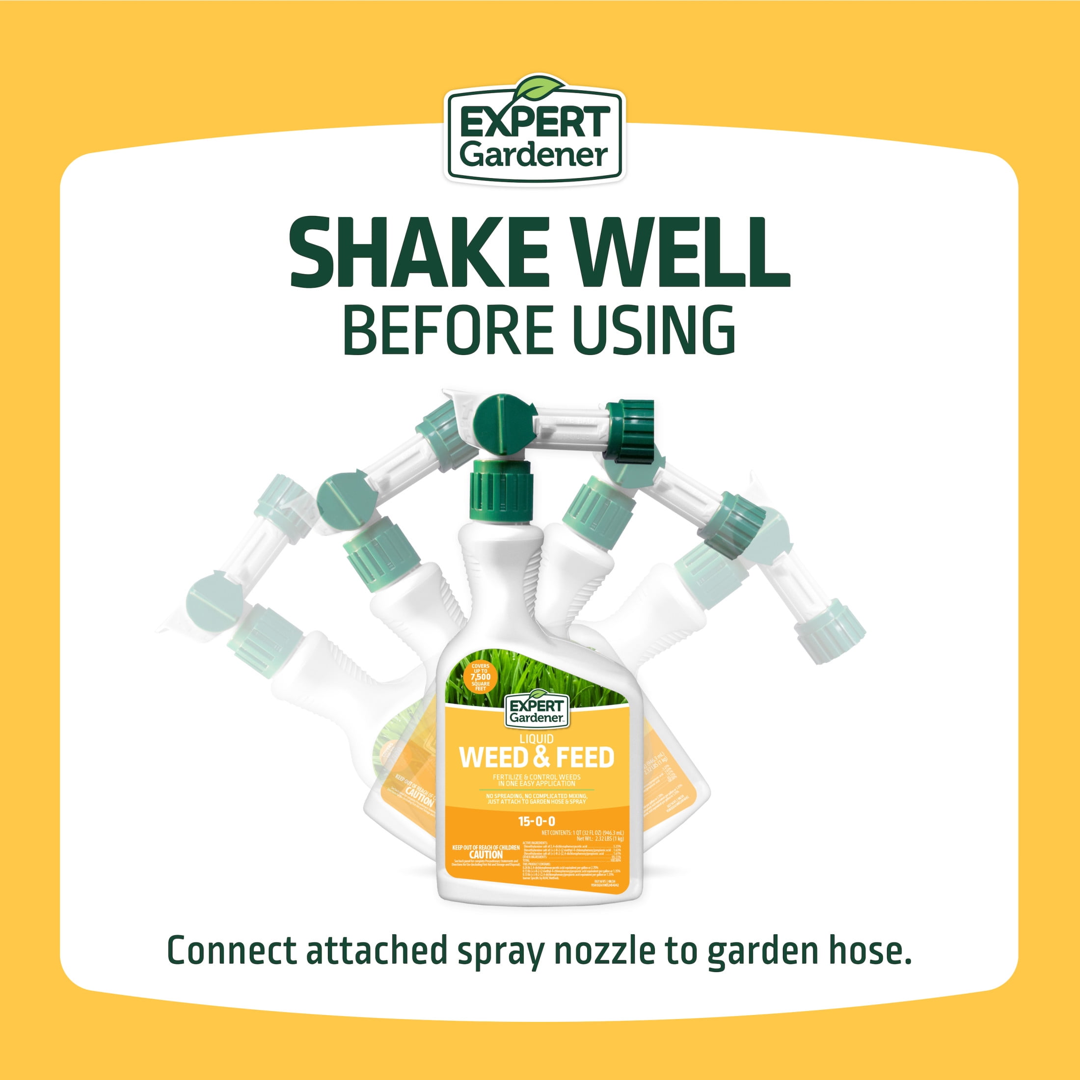 Expert Gardener Weed and Feed Fertilizer Lawn Care Treatment (32 oz) kgowz