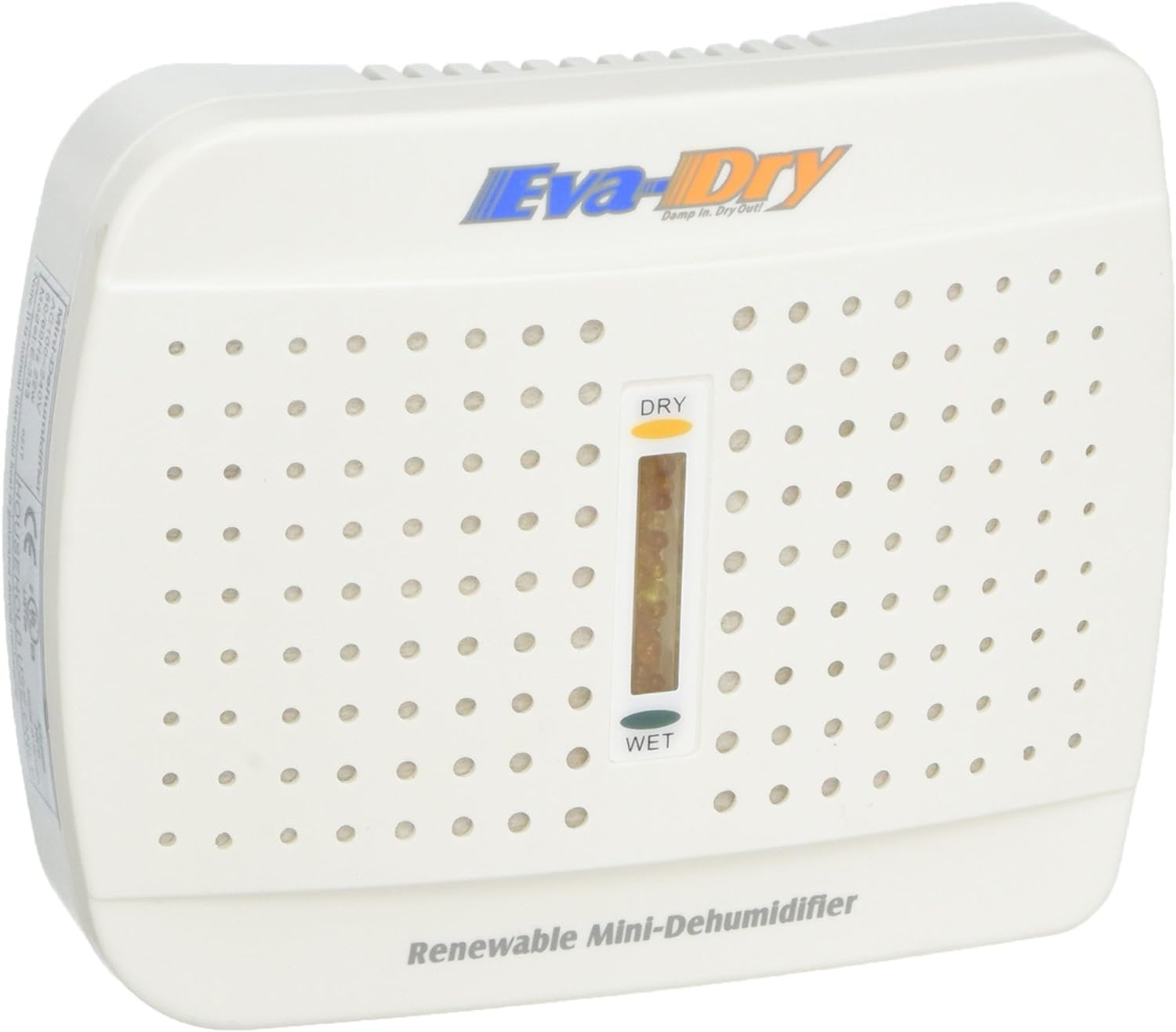 Eva-Dry Mini Dehumidifier, Compact Moisture Absorber for Small Spaces (White, 300 sq ft Coverage) y0i0k