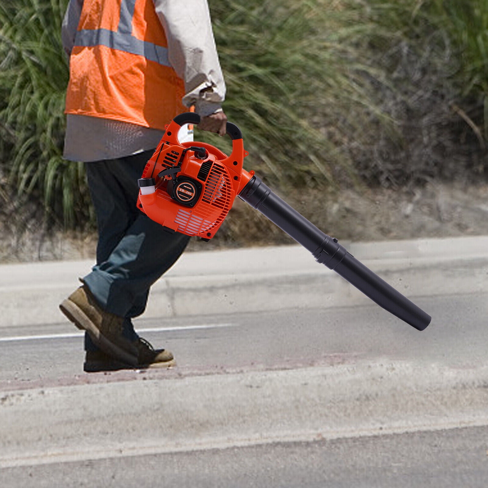 YIYIBYUS 25.4cc 2-Stroke Gas Powered Handheld Leaf Blower for Lawn and Yard Maintenance (Orange, 1 Unit) o7047