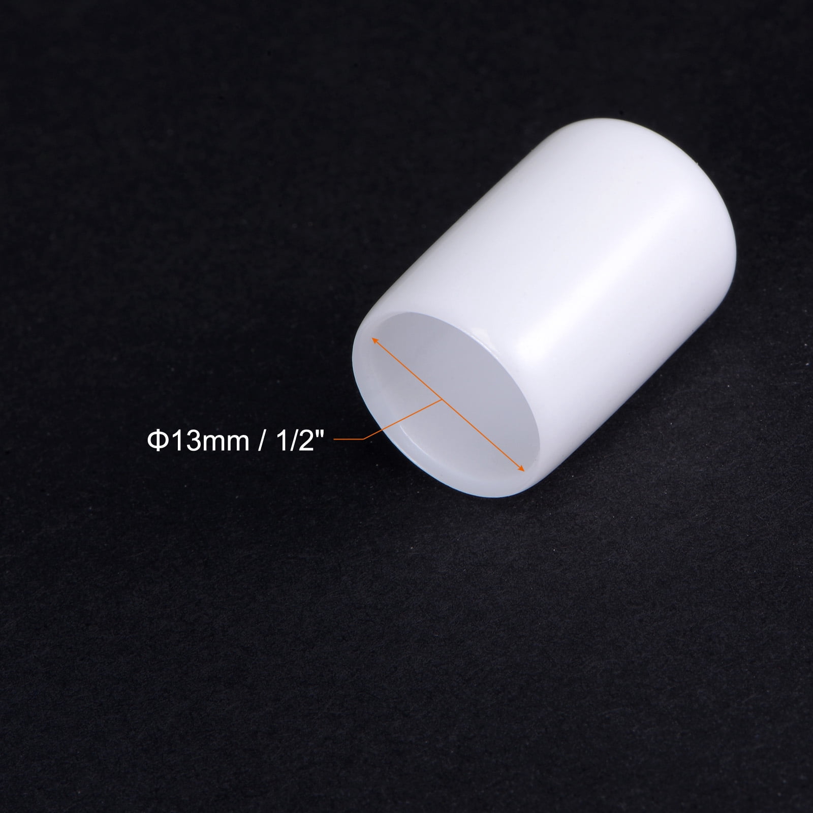 Uxcell Round End Caps Rubber Cover Vinyl Screw Protector for Bolt Pipe Tubing (White, 0.5 in, 50 Pack) ososa