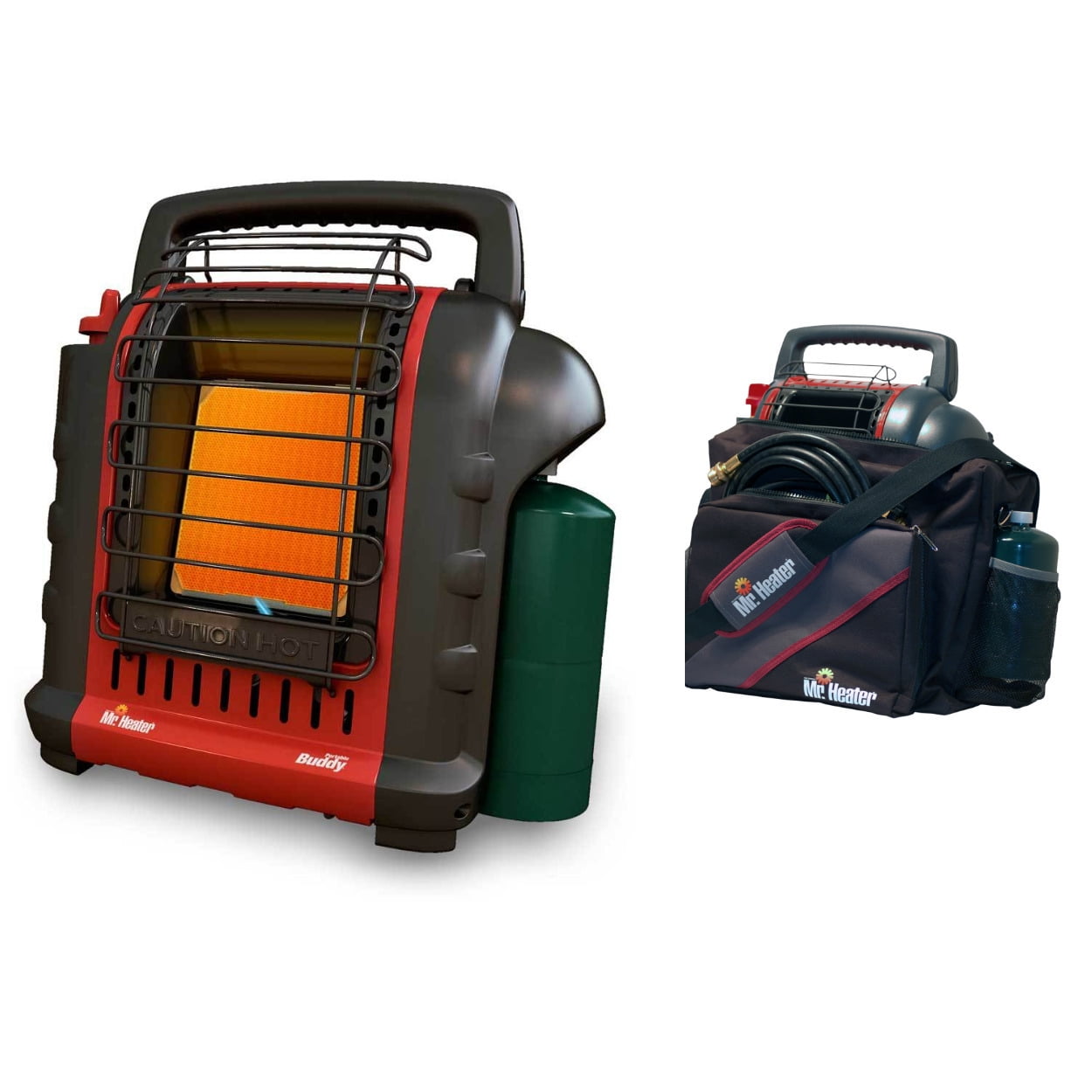 Mr. Heater Portable Buddy Heater and Carry Bag Bundle (Black, 9000 BTU) 8n7lv