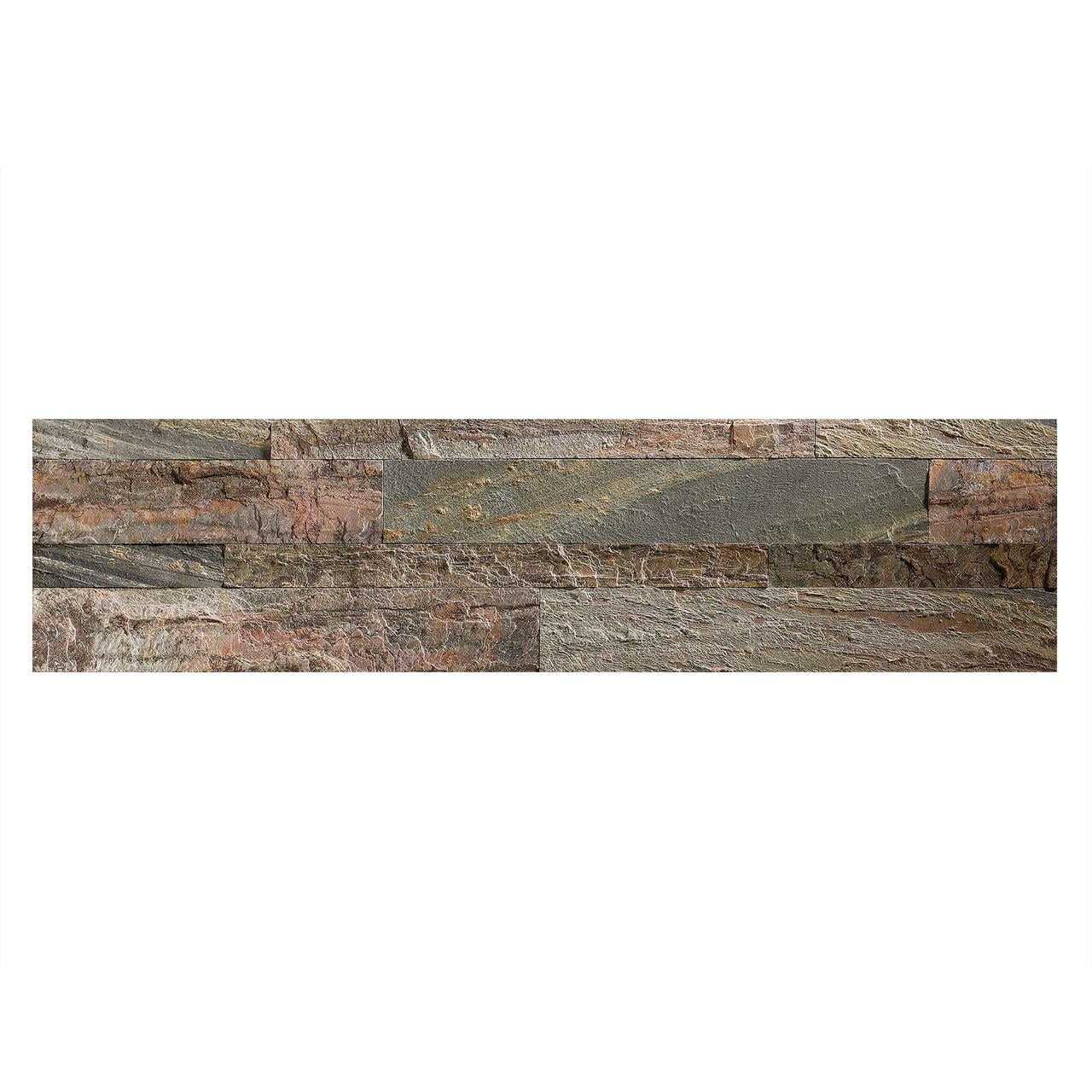 Aspect Peel and Stick Stone Overlay Kitchen Backsplash (Weathered Quartz, 15 sq ft Kit) 080b0