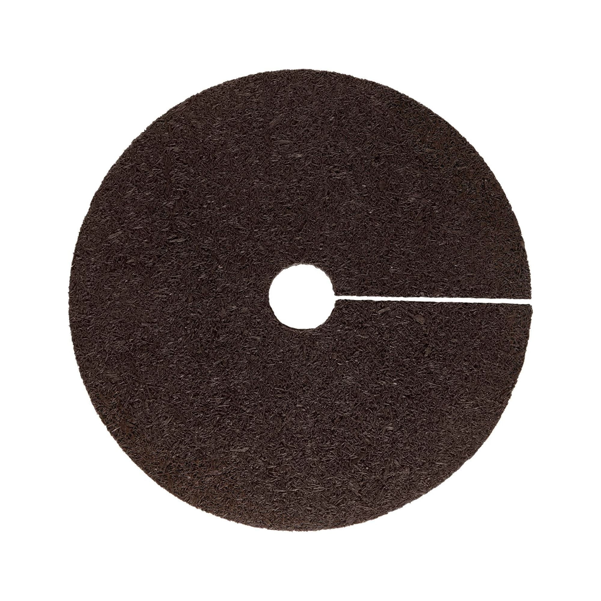 GroundSmart Rubber Mulch Tree Ring, Weed Barrier and Erosion Control (Brown, 24 in, 3 Pack) al311