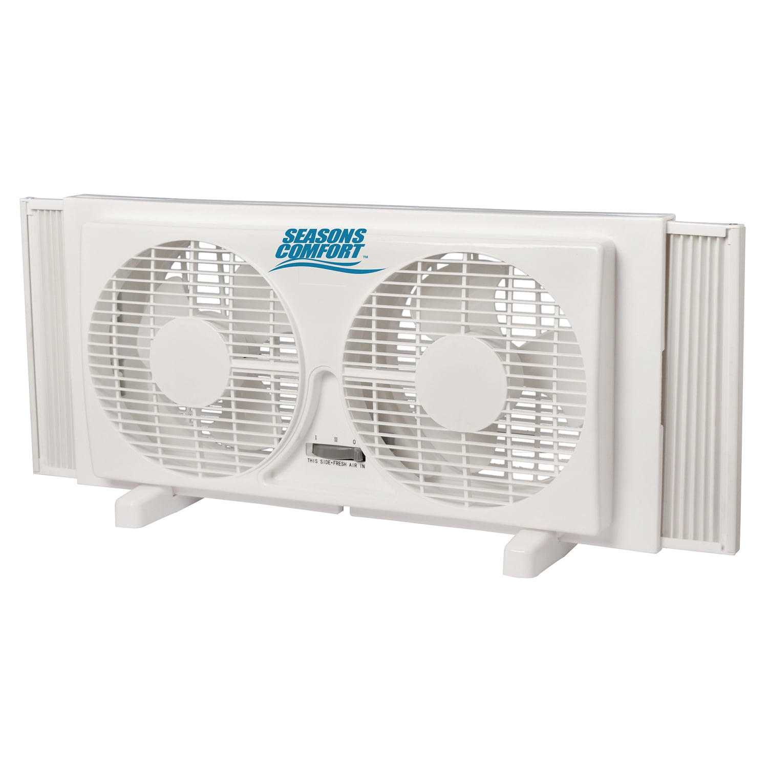 Seasons Comfort 9-in. Reversible Twin Window Fan (White, 22.45 in. x 12.99 in.) ce63m