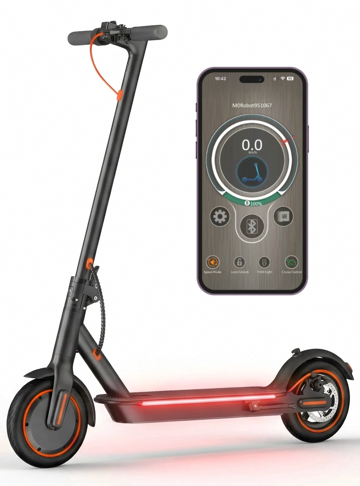 OSBOO Electric Scooter for Adults, 550W Motor 19 MPH Portable Folding Commuter E-Scooter (Black, 19 Miles Range) qkbdb