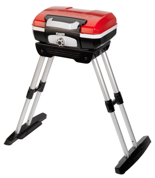 Cuisinart CGG-180 Petite Gourmet Portable Gas Grill with Versastand (Red, 150 sq in) hjofw