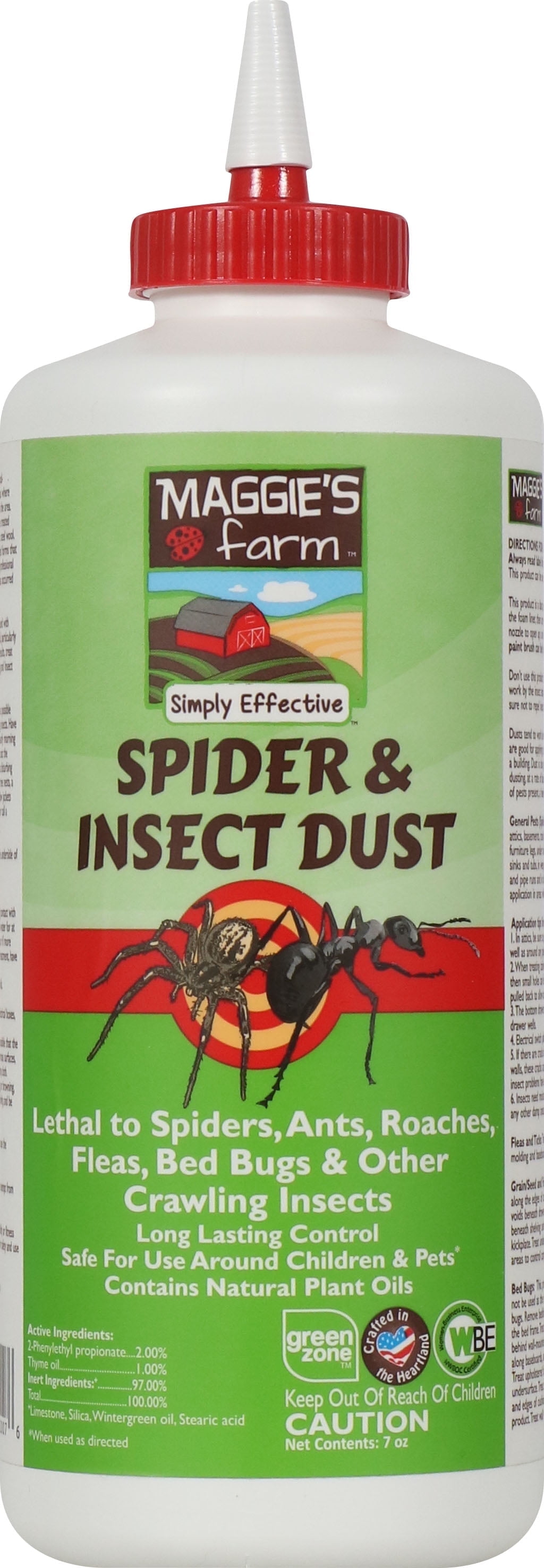 Maggie's Farm Spider and Insect Dust (Natural Plant-Based Pest Control, 7 oz) vhhf7