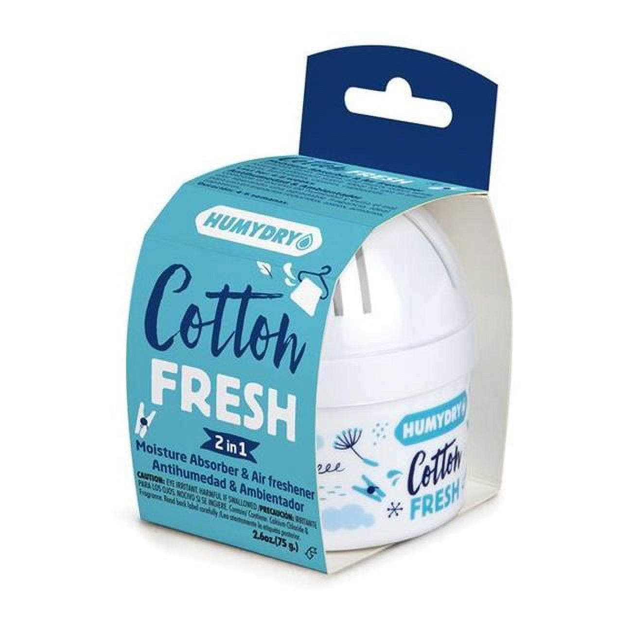 Humydry Moisture Absorber Mini Dehumidifier and Air Freshener (Fresh Cotton, 2.6 oz) 2qelc