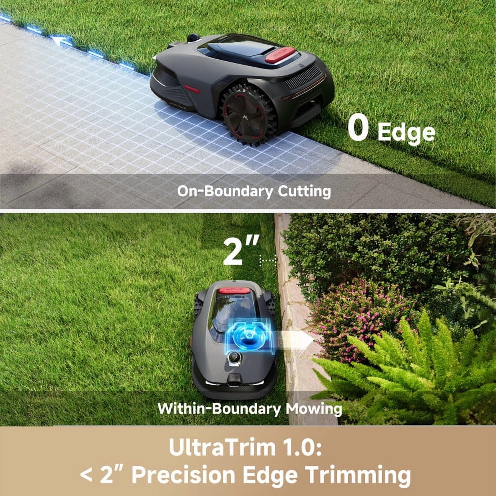 MOVA LiDAX Ultra 1000 Robotic Lawn Mower, AI-Powered 3D LiDAR Navigation, Edge Cutting, Smart Obstacle Avoidance (0.25 Acre) 6l729