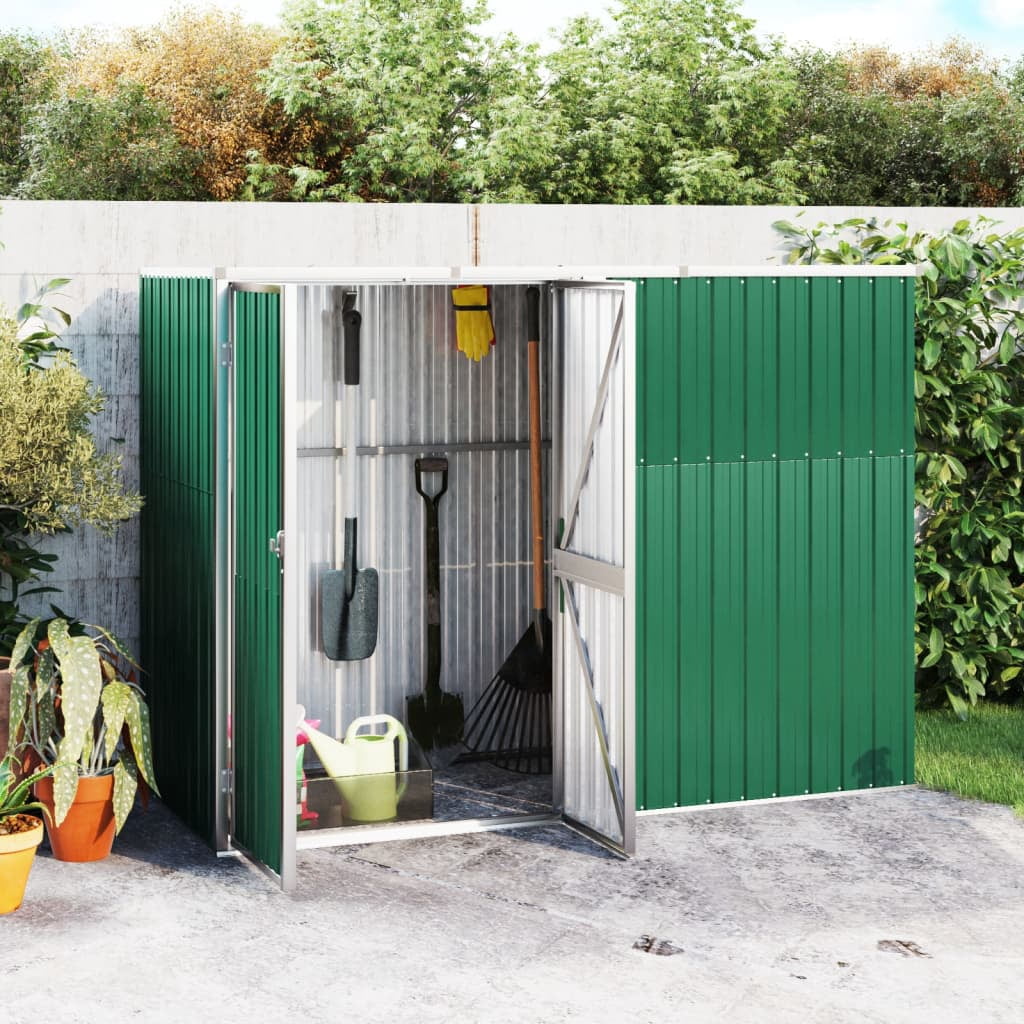 vidaXL Outdoor Storage Shed with Lockable Door (Black, 88.6 in x 35 in x 62.6 in) welud