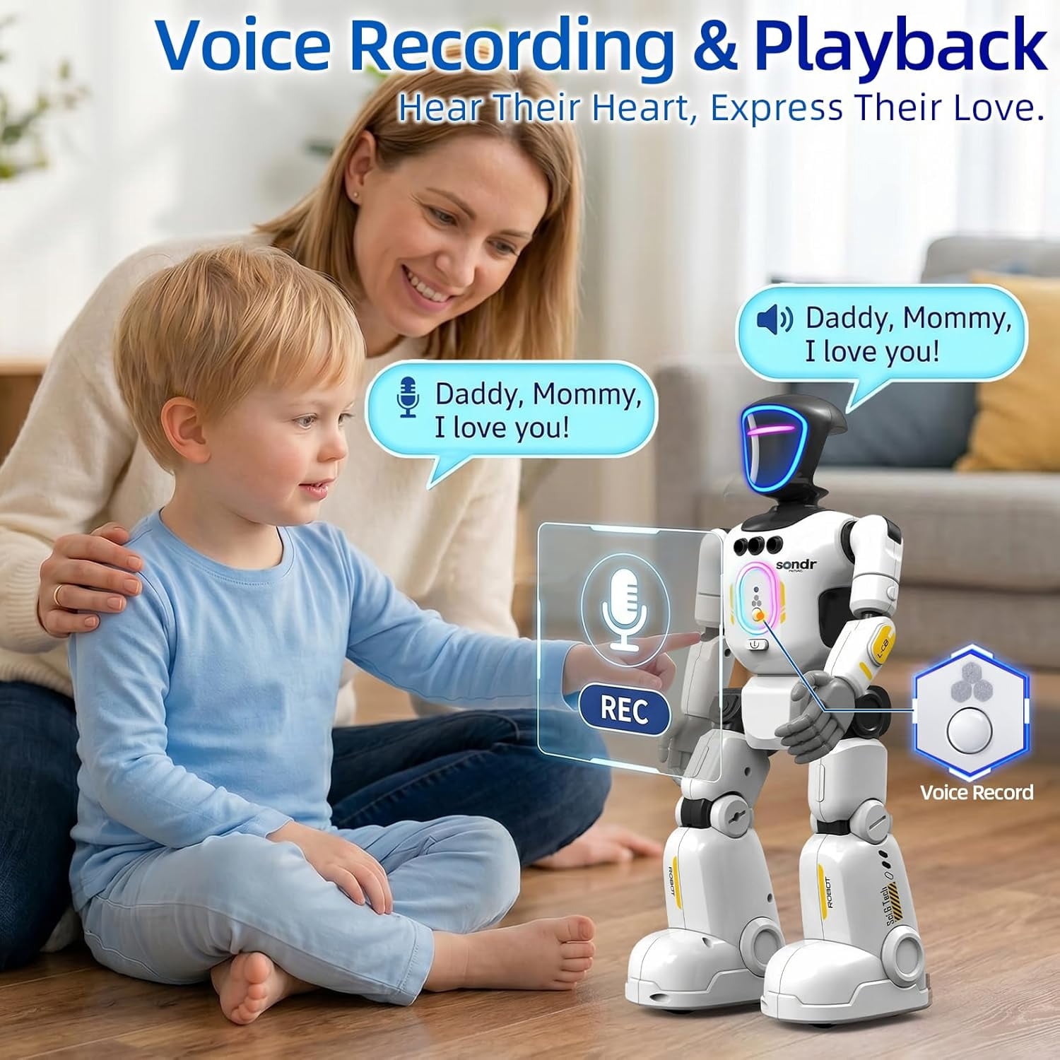 GMDISC Remote Control Robot Toy, Interactive Smart Programmable Robot with Gesture Sensing (White, 10 in) bca7a