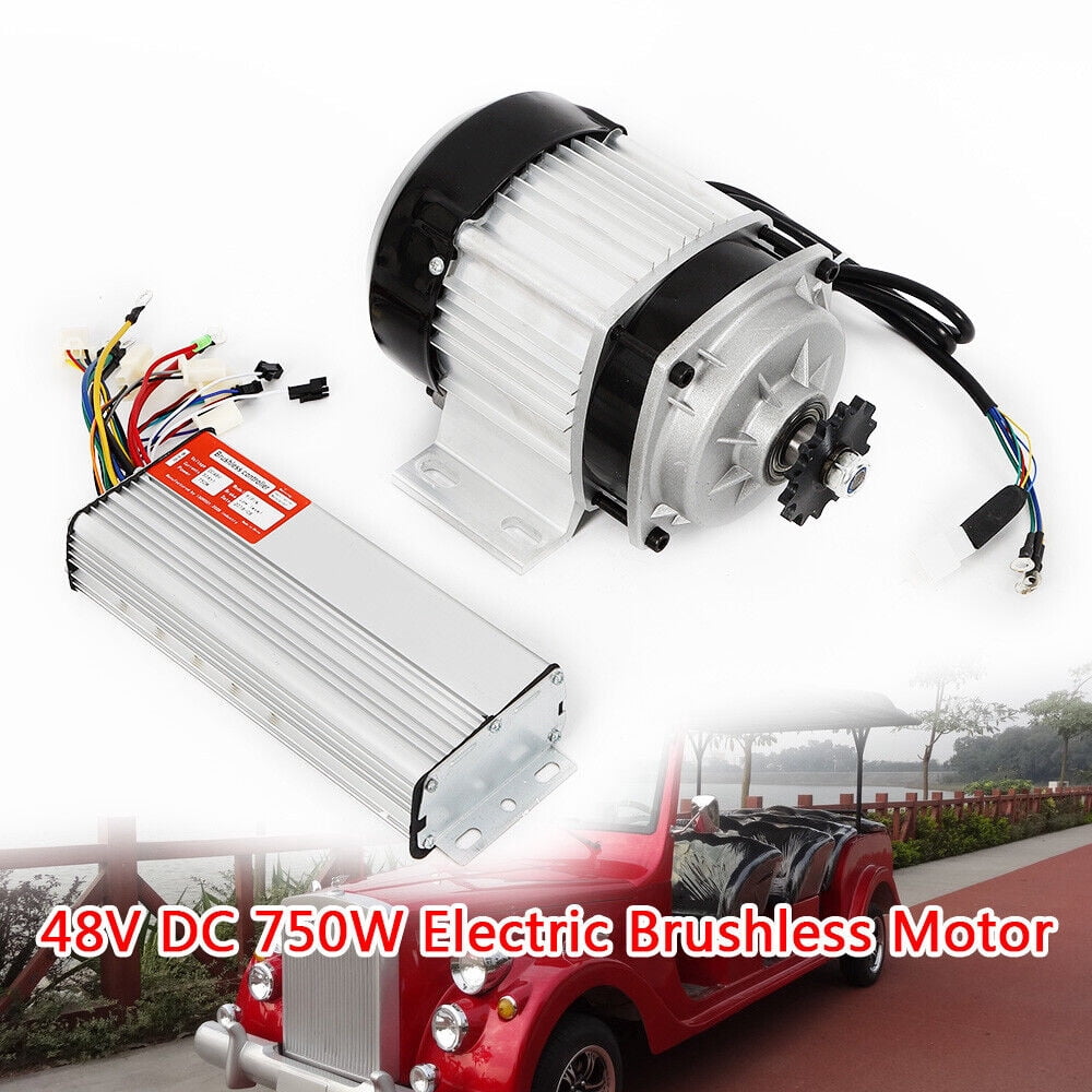 Miumaeov 750W 48V DC Brushless Motor and Controller Kit for DIY Electric Bike and Scooter (Silver) py537