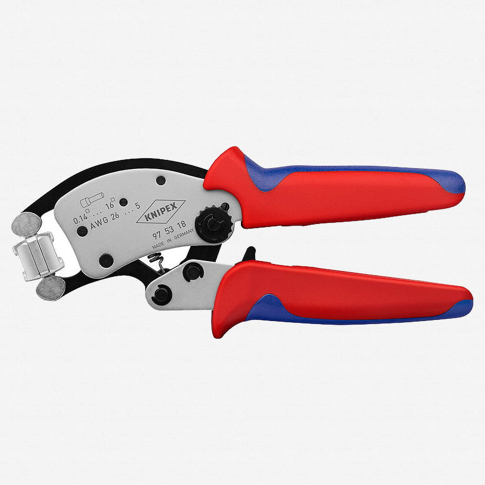 Knipex Twistor16 Self-Adjusting Crimping Pliers for End Sleeves (Black, 7.87 in) uhm4c