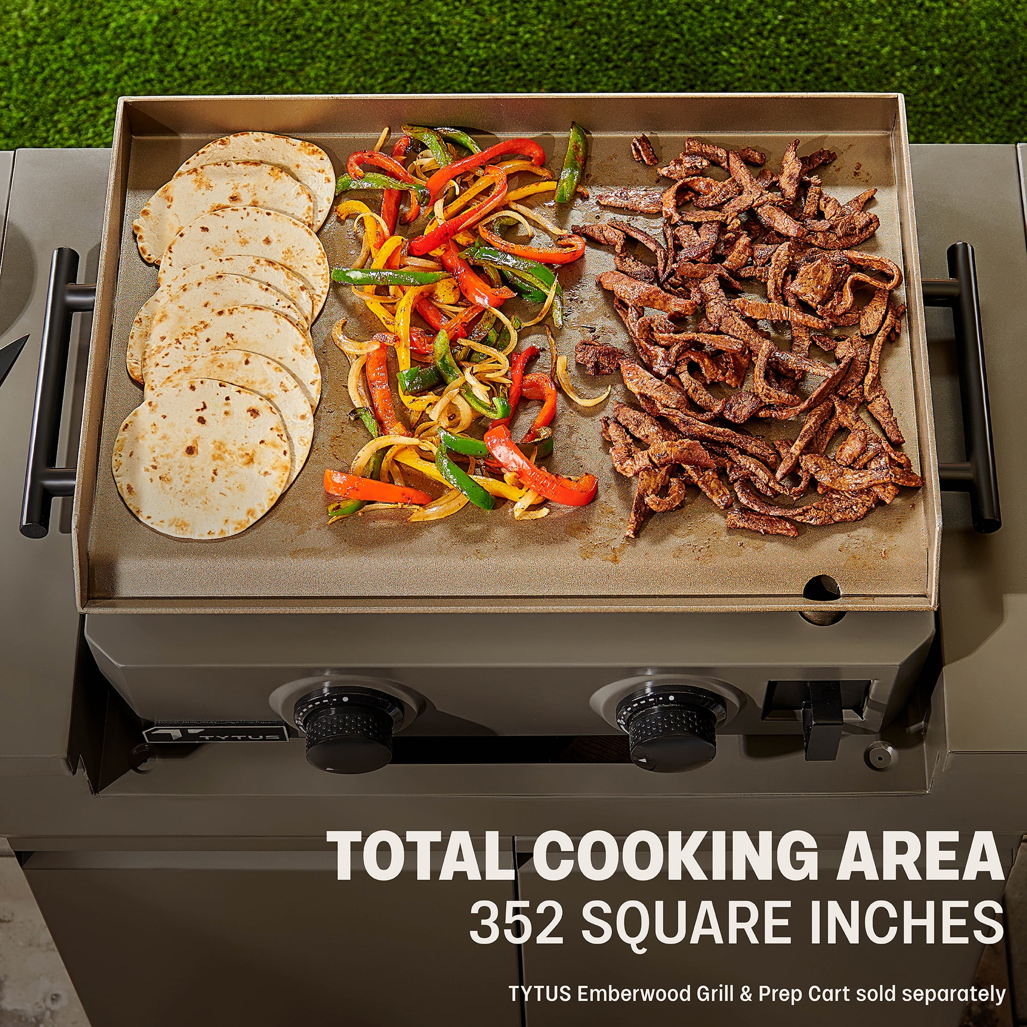 TYTUS Emberwood 2-Burner Outdoor Griddle (Grey, 22 in) 1a005