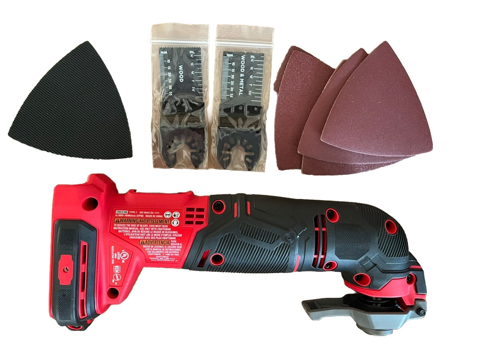 CRAFTSMAN V20 Cordless Oscillating Multi-Tool (12-Piece Kit, Variable Speed) uh6zk